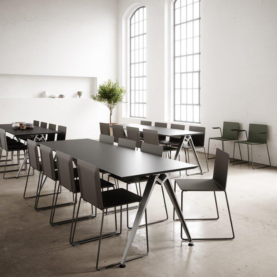 Stackable Dry Armchair with Sled Base - Modern Dining & Office Seating for Home, Restaurant, and Cafe Use