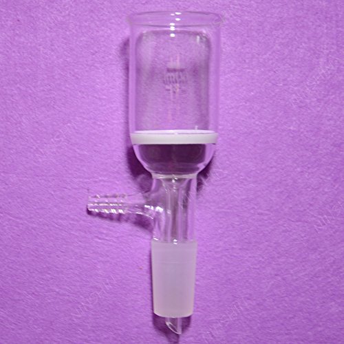 60ml Glass Filter Funnel with 24/40 Buchner Joint - Premium Lab Glassware for Chemistry Experiments & Liquid Filtration