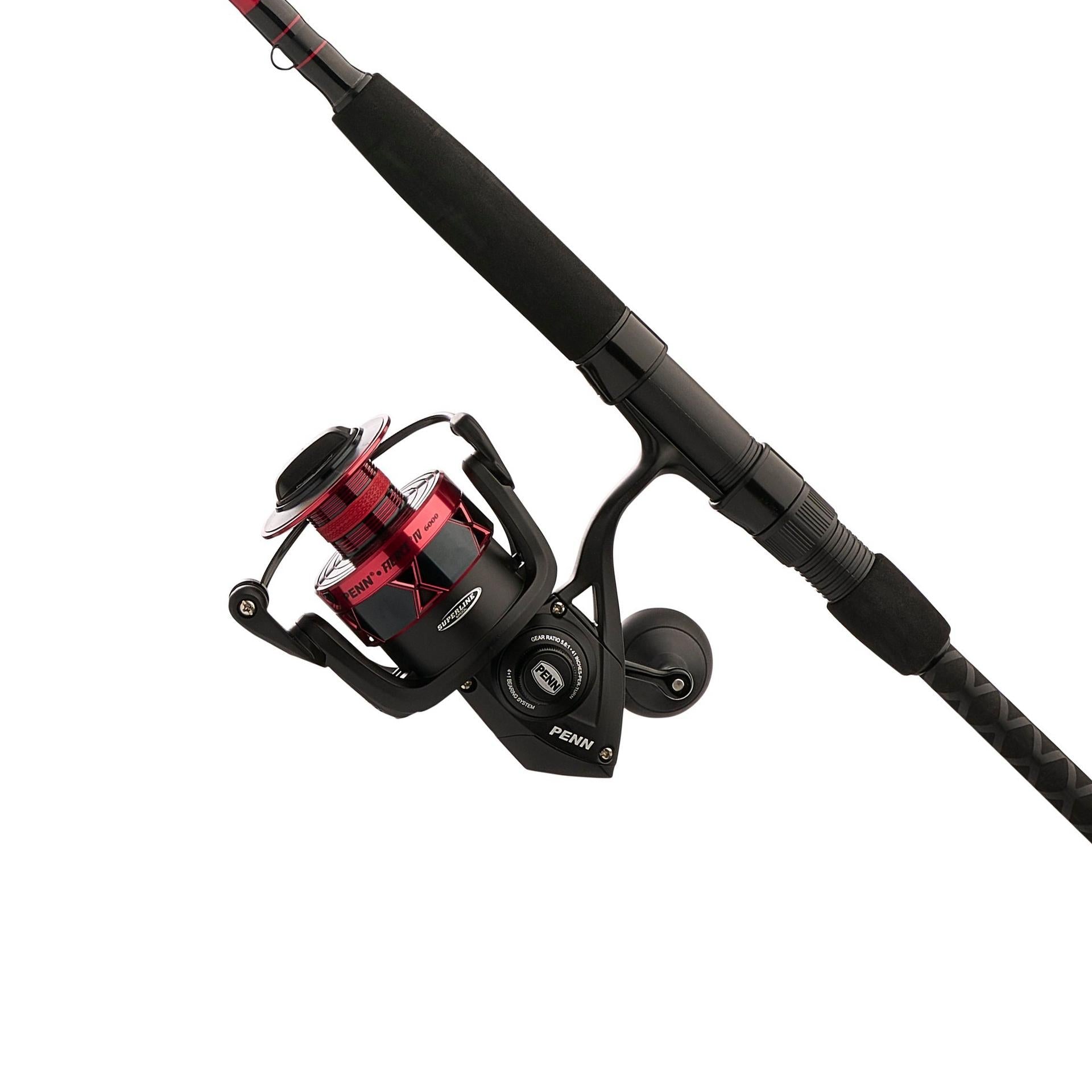 Fierce® IV Spinning Rod and Reel Combo - Premium Fishing Gear for Saltwater and Freshwater Anglers - Perfect for Bass, Trout, and Walleye Fishing