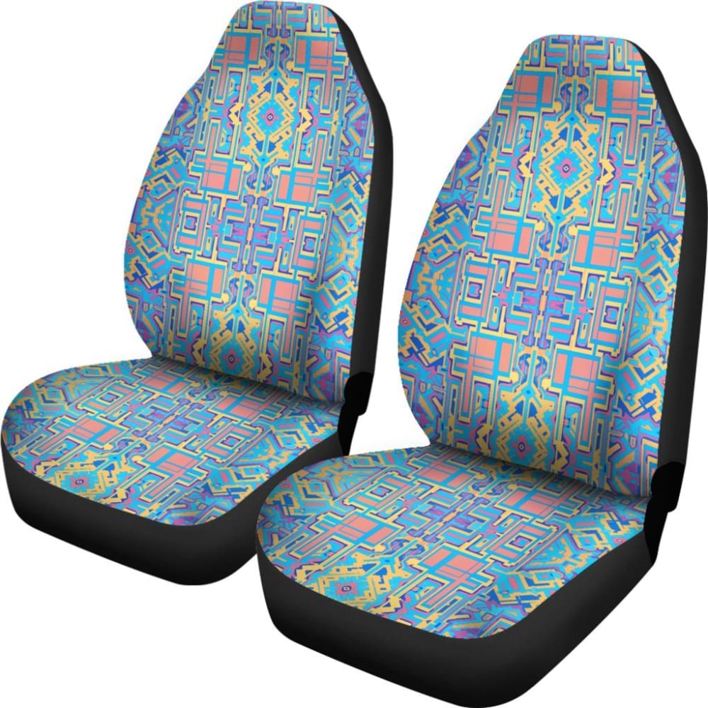 Boho Alien Space Pattern Car Seat Covers - Universal Fit for Cars, Trucks & SUVs - Stylish & Protective Seat Protectors for Home, Travel & Outdoor Adventures