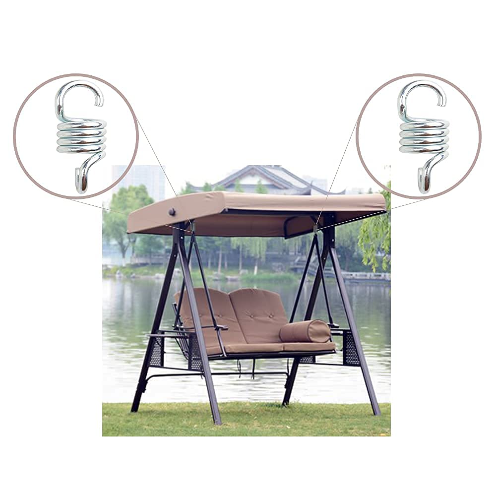 Heavy Duty 1000lbs Capacity Hammock Chair Spring - 2 Pack Patio Swing Hooks for Hanging Chairs, Gym Bags & Outdoor Relaxation - Durable Porch Swing Replacement Parts for Backyard, Garden & Deck Use