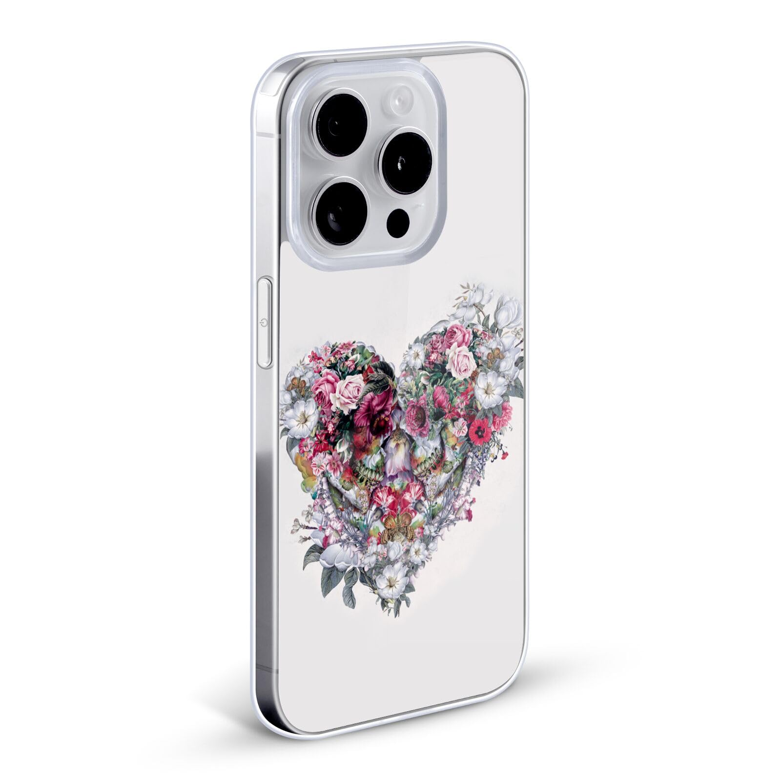 Officially Licensed Riza Peker Love Forever Skulls Soft Gel Phone Case - Compatible with iPhone 7 Plus & 8 Plus - Cute Protective Cover for Everyday Use & Gift Giving