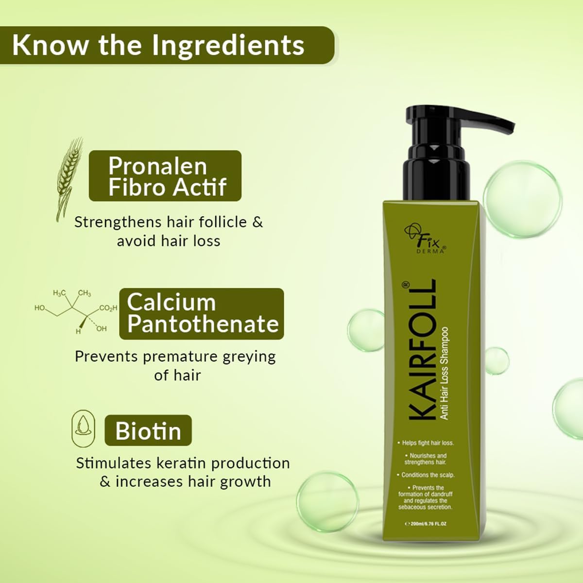 TA Anti Hair Fall Shampoo for Women & Men - Biotin Enriched Hair Growth & Dandruff Control Shampoo (200g) - Strengthens Hair & Reduces Breakage - Perfect for Daily Use & Thinning Hair Care