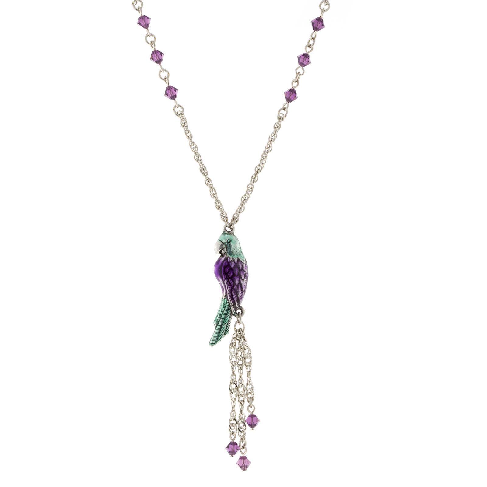 Silver Tone And Purple
