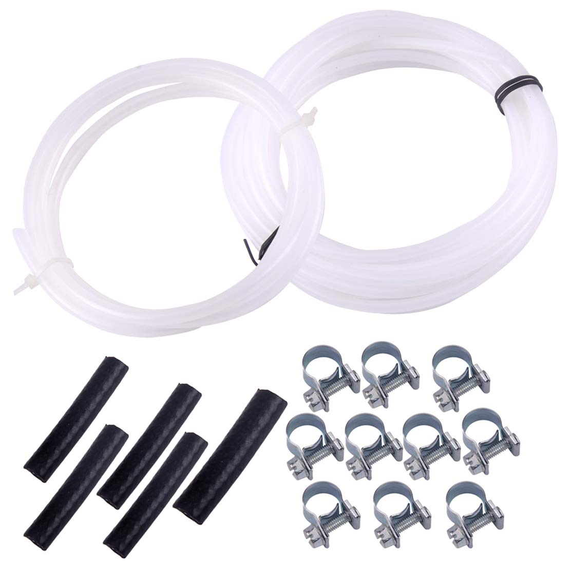 Beler 4mm White Fuel Pipe Hose Line Kit - Replacement for Webasto & Eberspacher Heaters (Part #89031118) - Perfect for RV, Marine & Truck Heating Systems