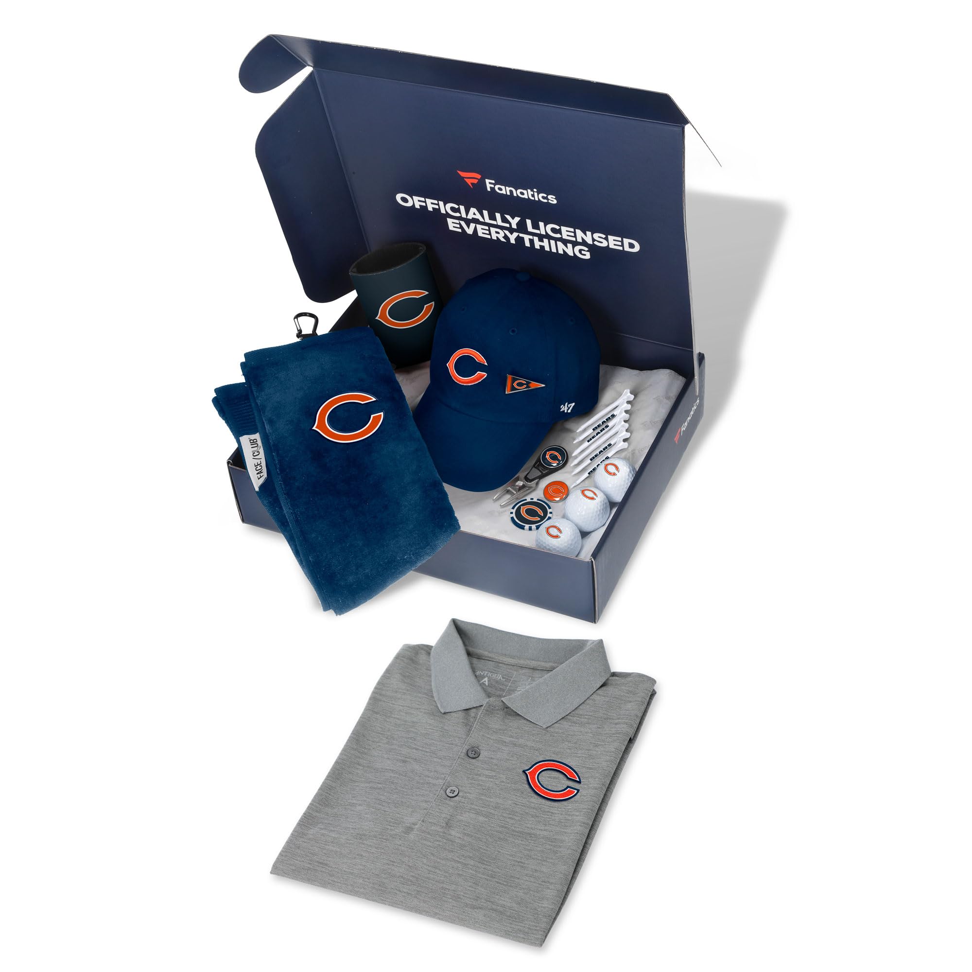 WinCraft NFL Fanatics Pack Golf Themed Gift Box Set - Premium $155+ Value for Football & Golf Lovers - Perfect for Game Day, Birthdays & Sports Fan Gifts
