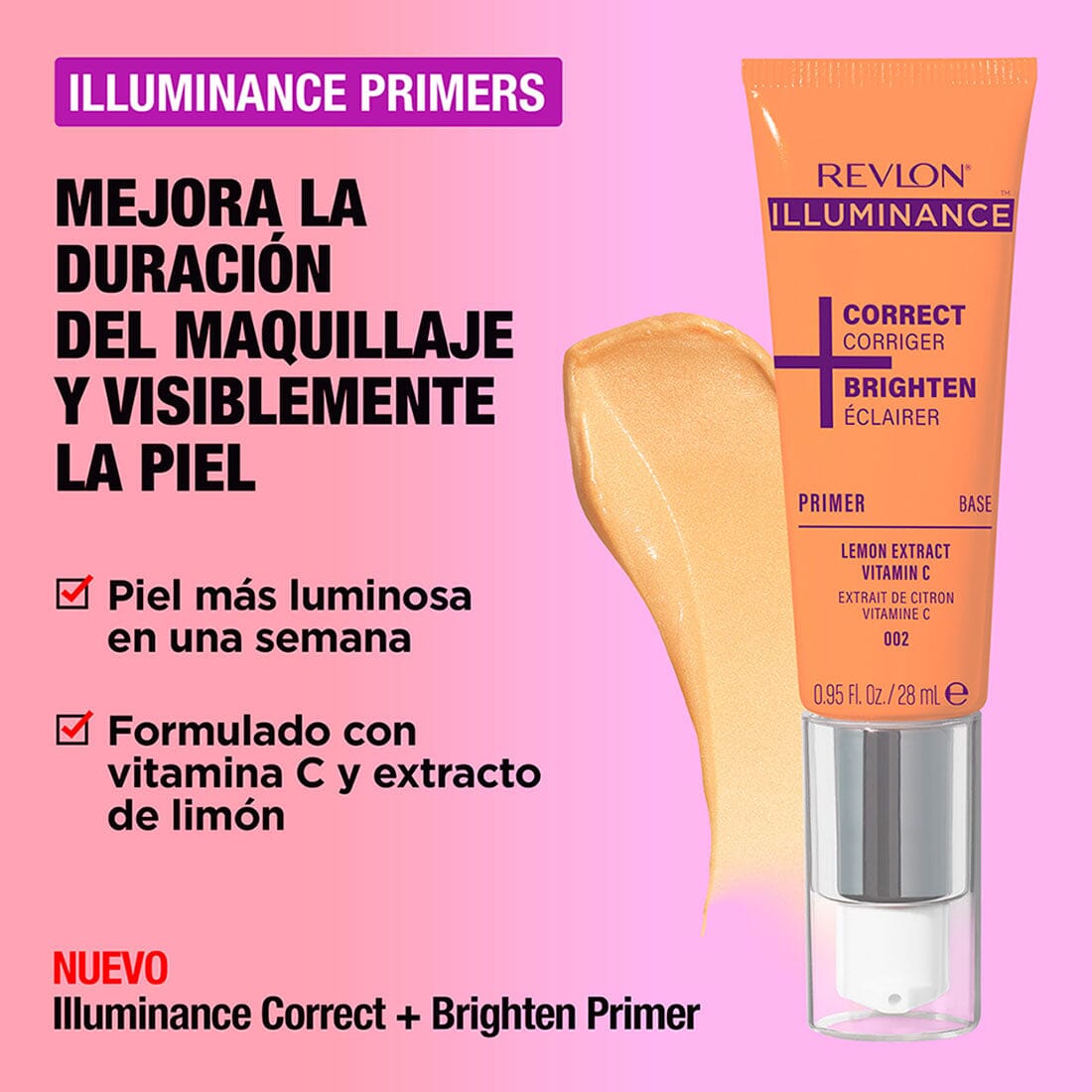 Revlon Illuminance Brightening + Correcting Face Primer - 28ml | Skin Perfecting Makeup Base for Dullness & Uneven Tone | Ideal for Daily Wear & Special Occasions
