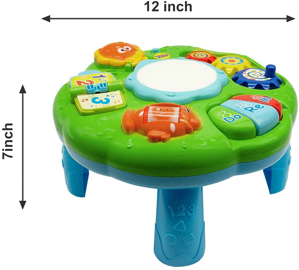 Best Baby Activity Table & Musical Toy for Infants 6-12 Months - Interactive Learning Center for Toddlers 0-18 Months - Educational Toys for Boys & Girls 1-3 Years Old - Perfect for Playtime, Early Development & Sensory Stimulation