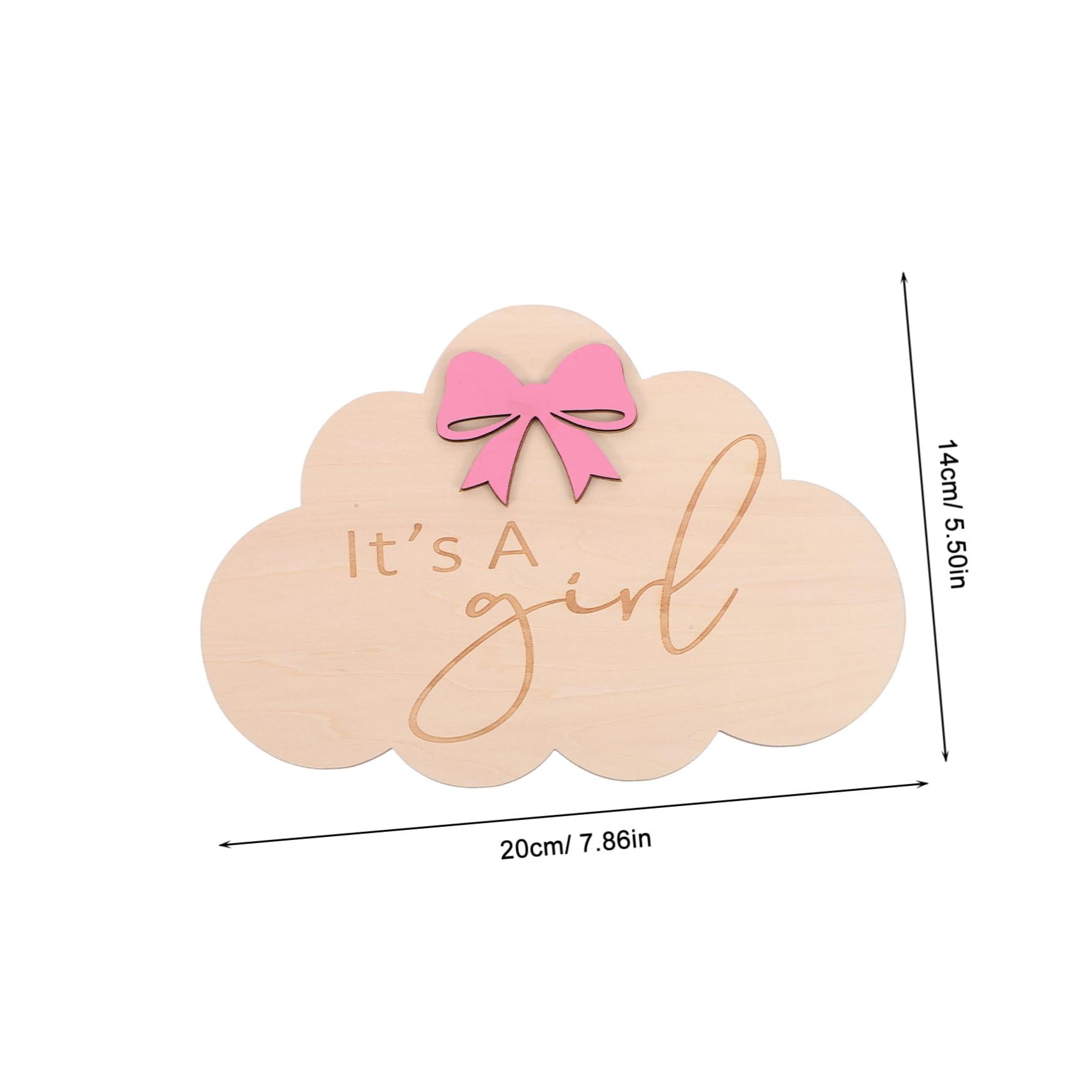 Cloud-Shaped Baby Name Sign - Nursery Milestone & Shower Decor for Newborns