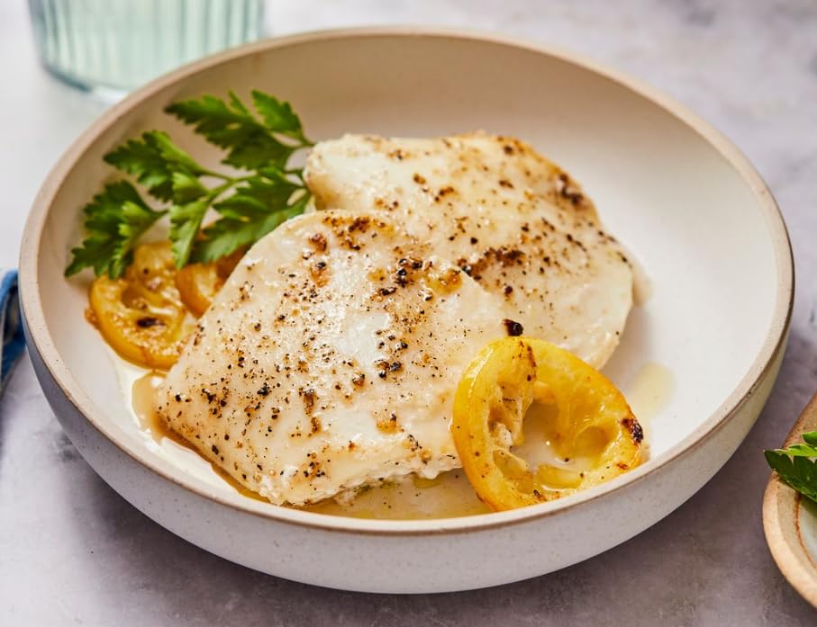 Fresh Frozen Wild Alaskan Halibut Cheeks - Boneless, Sustainably Harvested White Fish - 4 lbs by Northwest Wild Foods - Perfect for Grilling, Baking & Seafood Stews