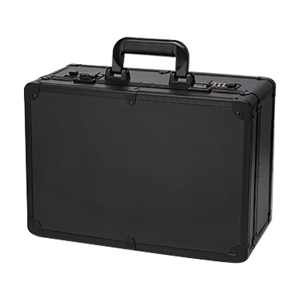 Professional Barber Case - Salon Hair Cutting Storage Organizer Kit with Travel Handle - Stylist Tool Box for Clippers, Trimmers, Blades, Shears, Combs & Brushes (Black) - Perfect for Mobile Barbers, Salon Professionals & Home Haircut Kits