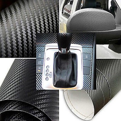 3D Black Carbon Fiber Vinyl Wrap Roll - 90