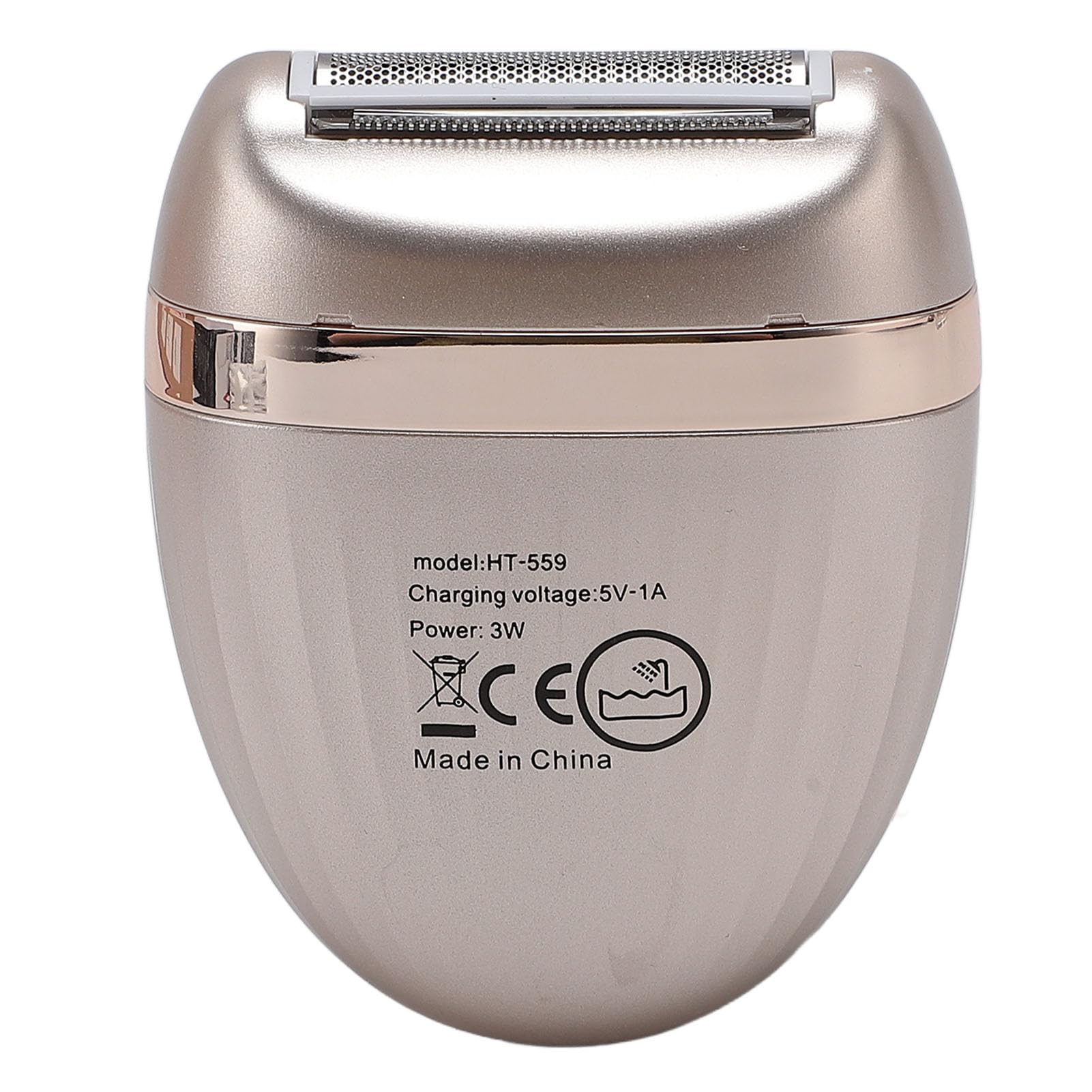 Painless Electric Women's Hair Trimmer & Remover - Waterproof & Easy to Clean for Smooth Skin - Gold (Perfect for Bikini Line, Legs & Underarms at Home)