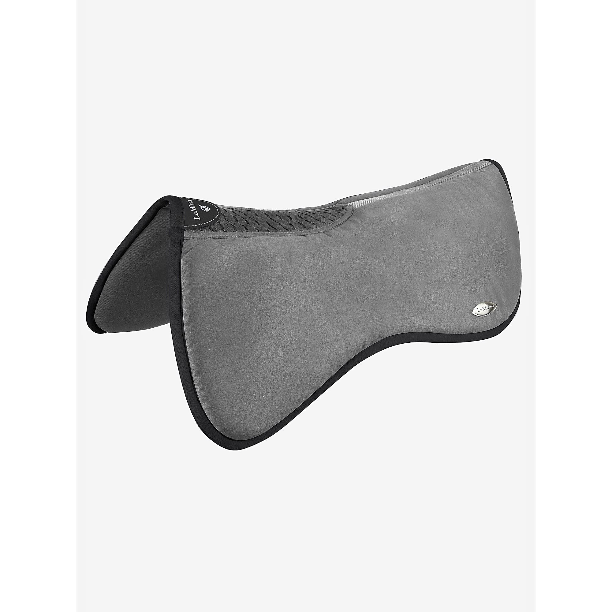 **LeMieux Wither Free Half Saddle Pad for Horses - Breathable English Saddle Pads - Equestrian Riding Equipment for Comfort & Performance (Grey, Large) - Perfect for Dressage, Show Jumping & Trail Riding**