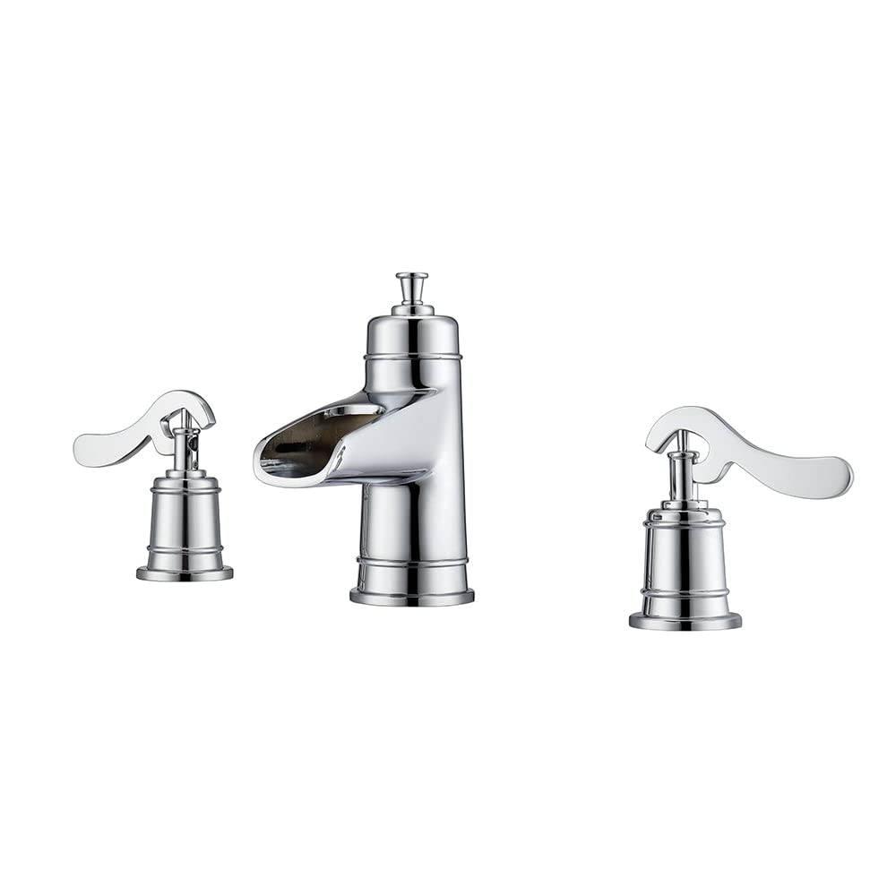 Batson Widespread Bathroom Faucet - Modern 8-Inch Lavatory Sink Faucet with High Arc Spout for Bathroom Vanity, Perfect for Home, Hotel, and Commercial Use
