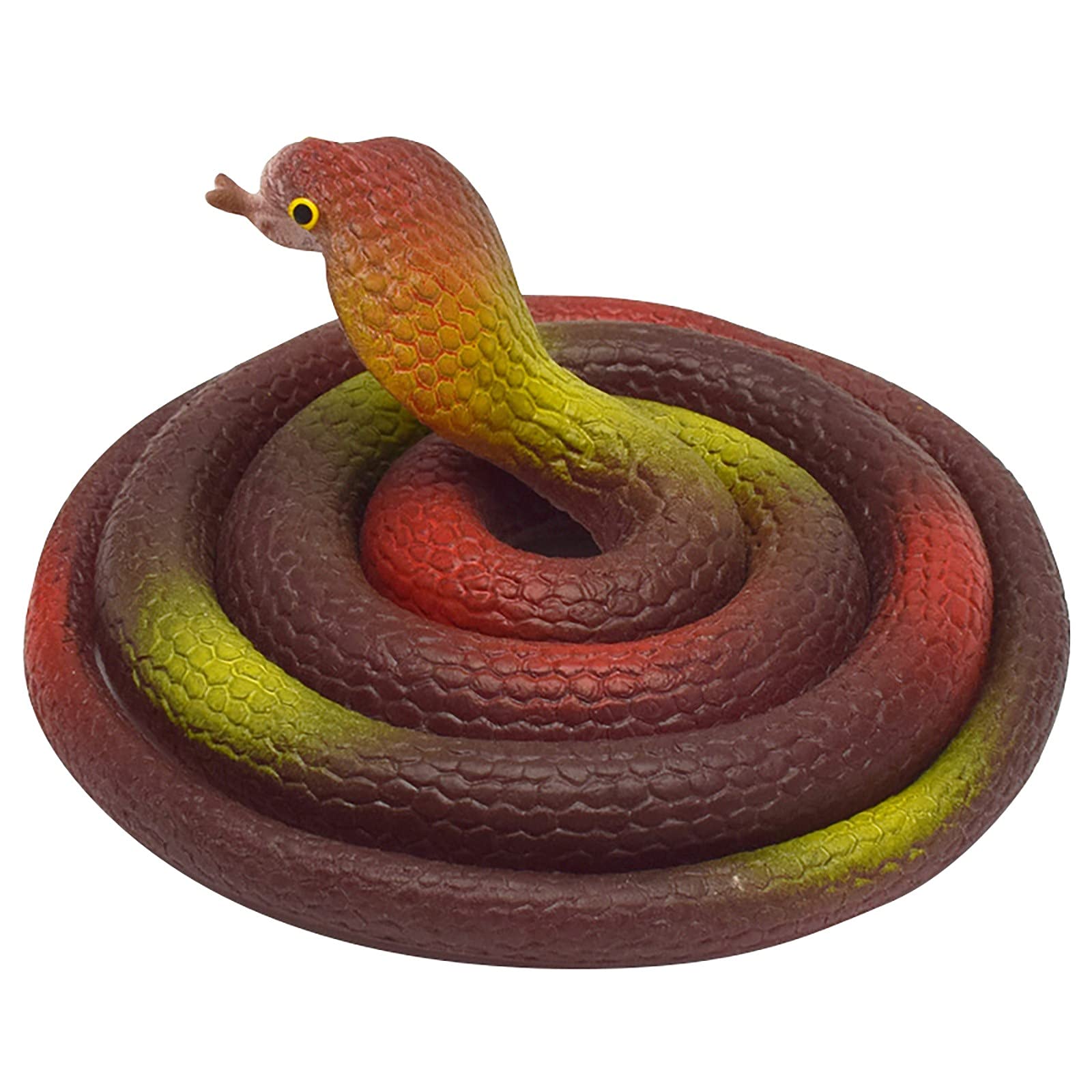 **Bulk Halloween Toys - 31in Realistic Rubber Snakes Scary Decor, Fake Black Mamba Snake for Party, Haunted House & Bathroom Prank**