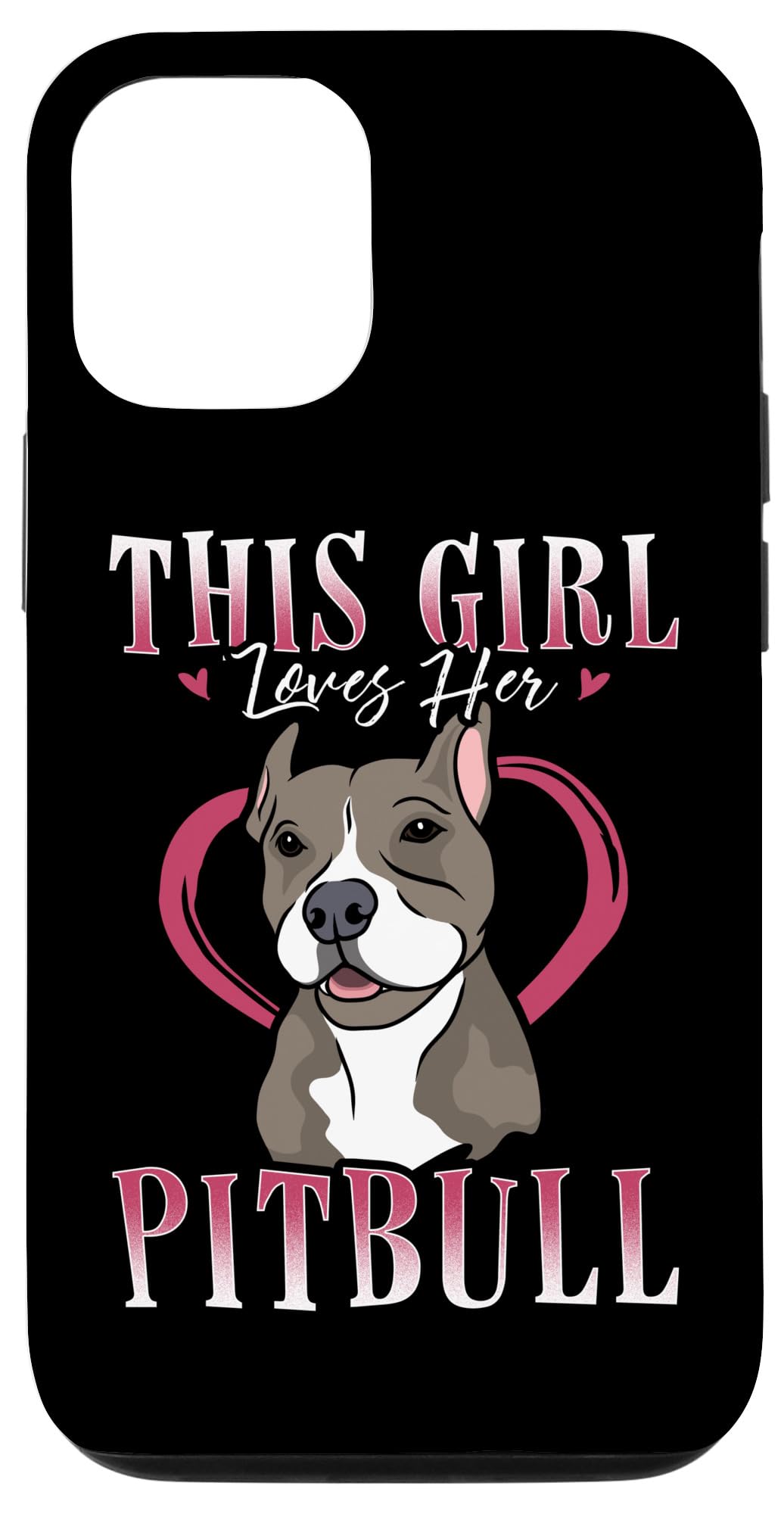 Premium iPhone 12/12 Pro Pitbull Dog Phone Case - Cute Pit Bull Design Protective Cover for Women & Girls | Perfect Gift for Dog Lovers | Ideal for Daily Use, Work & Outdoor Activities