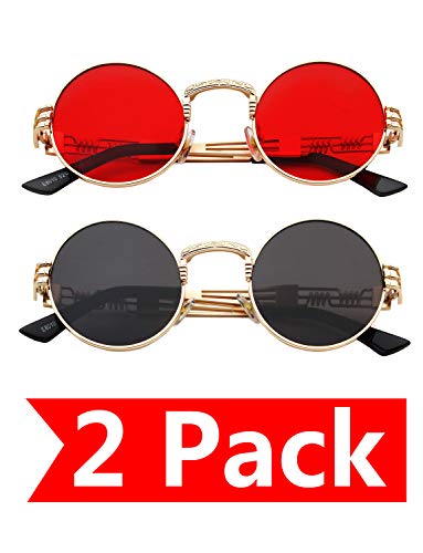 2 Pack (Gold/Red,gold/Grey)