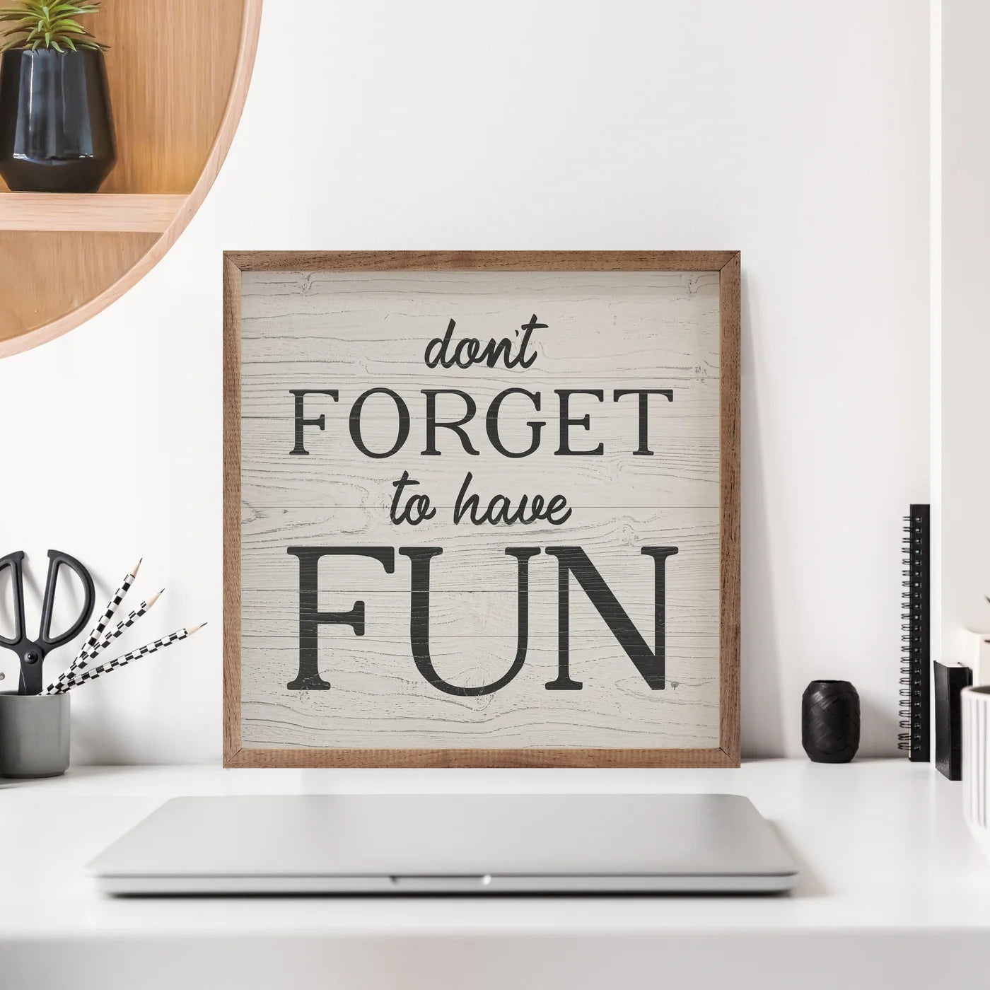 Fun and Inspirational Wood Framed Wall Art Print - Perfect for Home Decor, Office, or Gift Giving