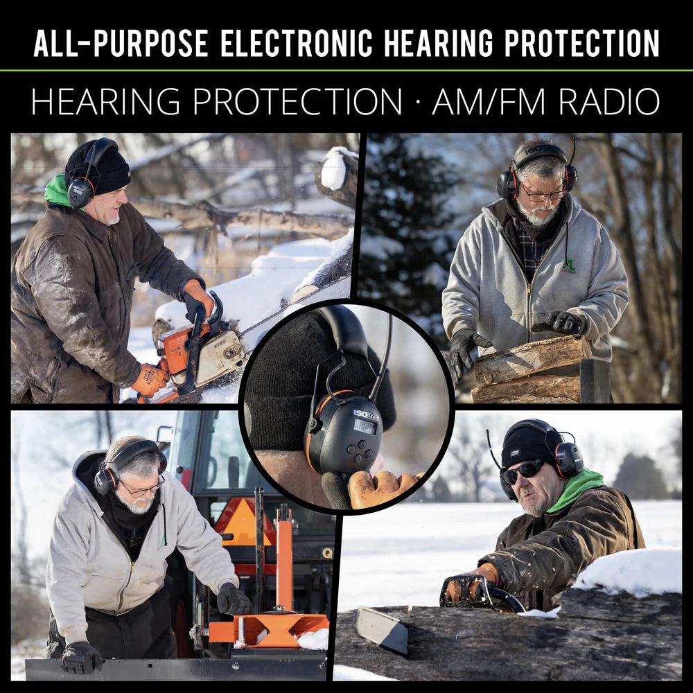 ISOtunes IT 91 AIR DEFENDER AM/FM Radio Hearing Protection Earmuffs - Noise Canceling Safety Ear Muffs for Shooting, Construction & Outdoor Work