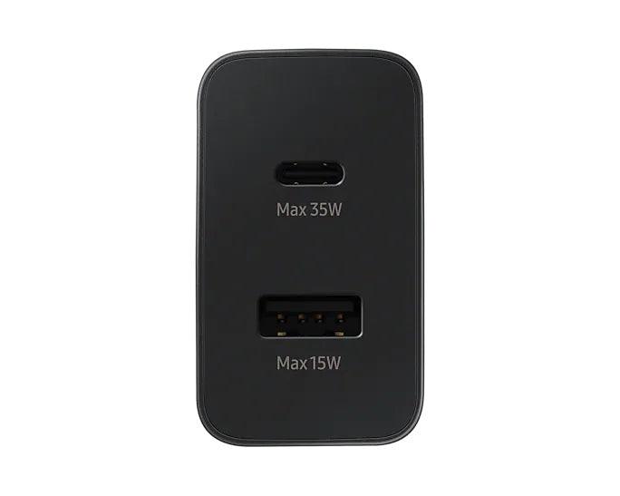 Samsung 35W DUO Fast Charging Power Adapter - Dual USB-C Port Charger for iPhone 15/14/13, Galaxy S23/S22, iPad, MacBook | Compact Travel Charger for Home, Office & Car