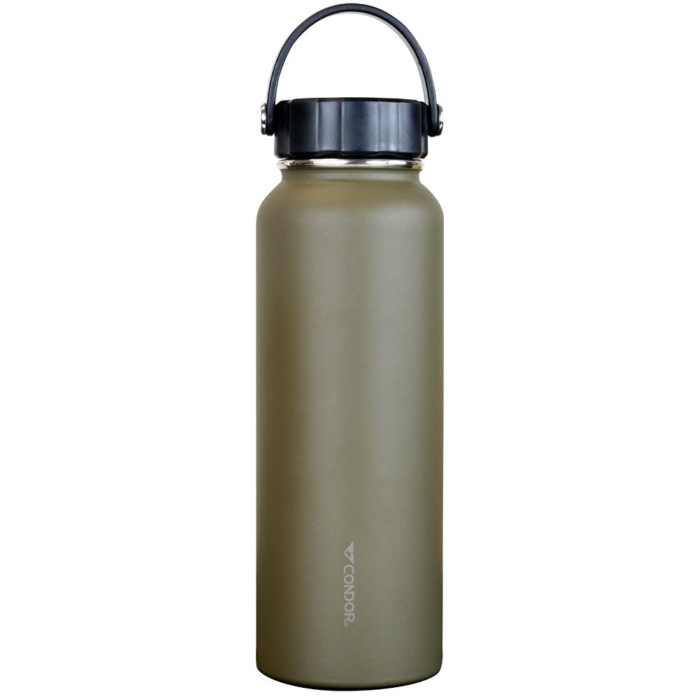 Condor Vacuum Insulated Bottle 40oz - Hot & Cold for Camping, Hiking