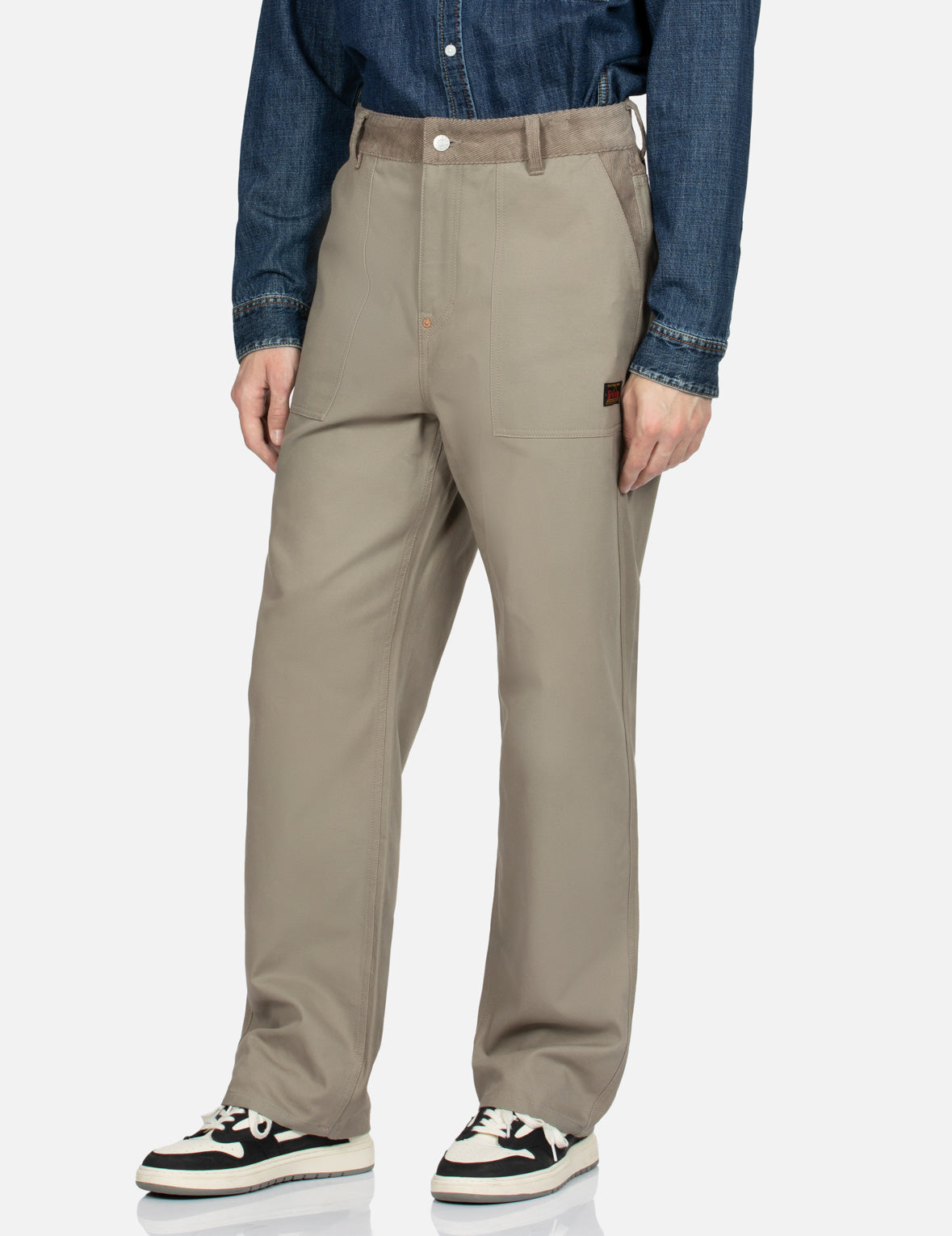 Seagull & Kamon Print Straight Fit Chino Pants for Men - Casual Comfortable Slim Fit Trousers for Office, Travel & Everyday Wear