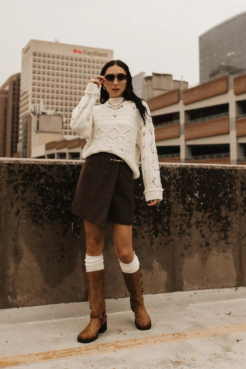 Kisha Women's Wool Blend Skirt - Comfortable & Stylish Winter A-Line Skirt for Office, Party & Casual Wear - FINAL SALE