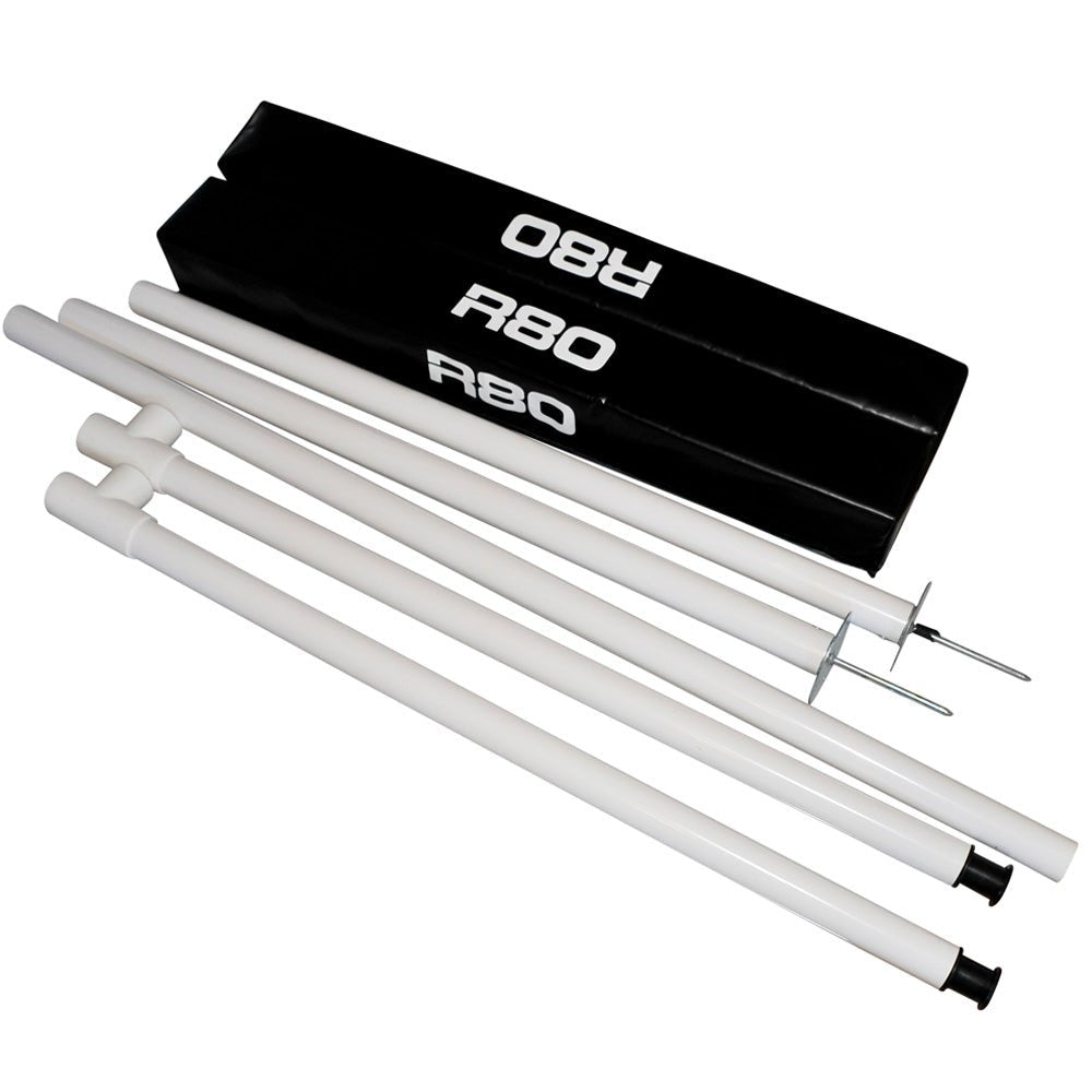 R80 Junior Portable Rugby Goal Posts - Lightweight & Adjustable for Kids & Youth Training - Perfect for Backyard, School, and Club Practice
