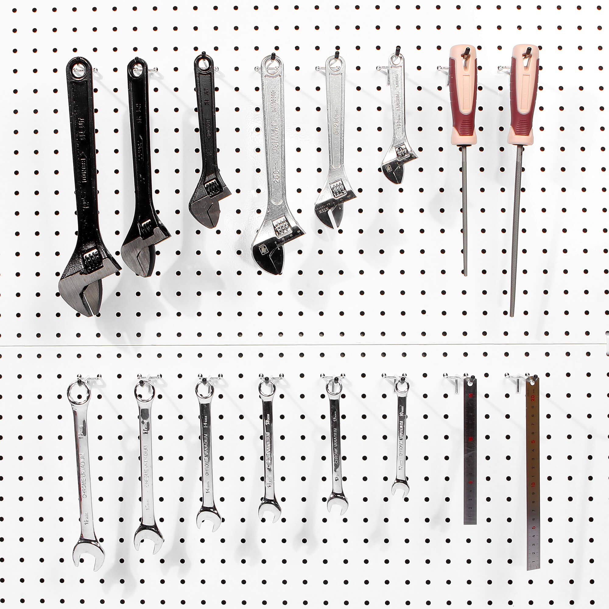 2-Inch Pegboard Hooks - 50 Pack Heavy Duty Peg Board Accessories for Organizing Tools, Garage, Workshop & DIY Projects