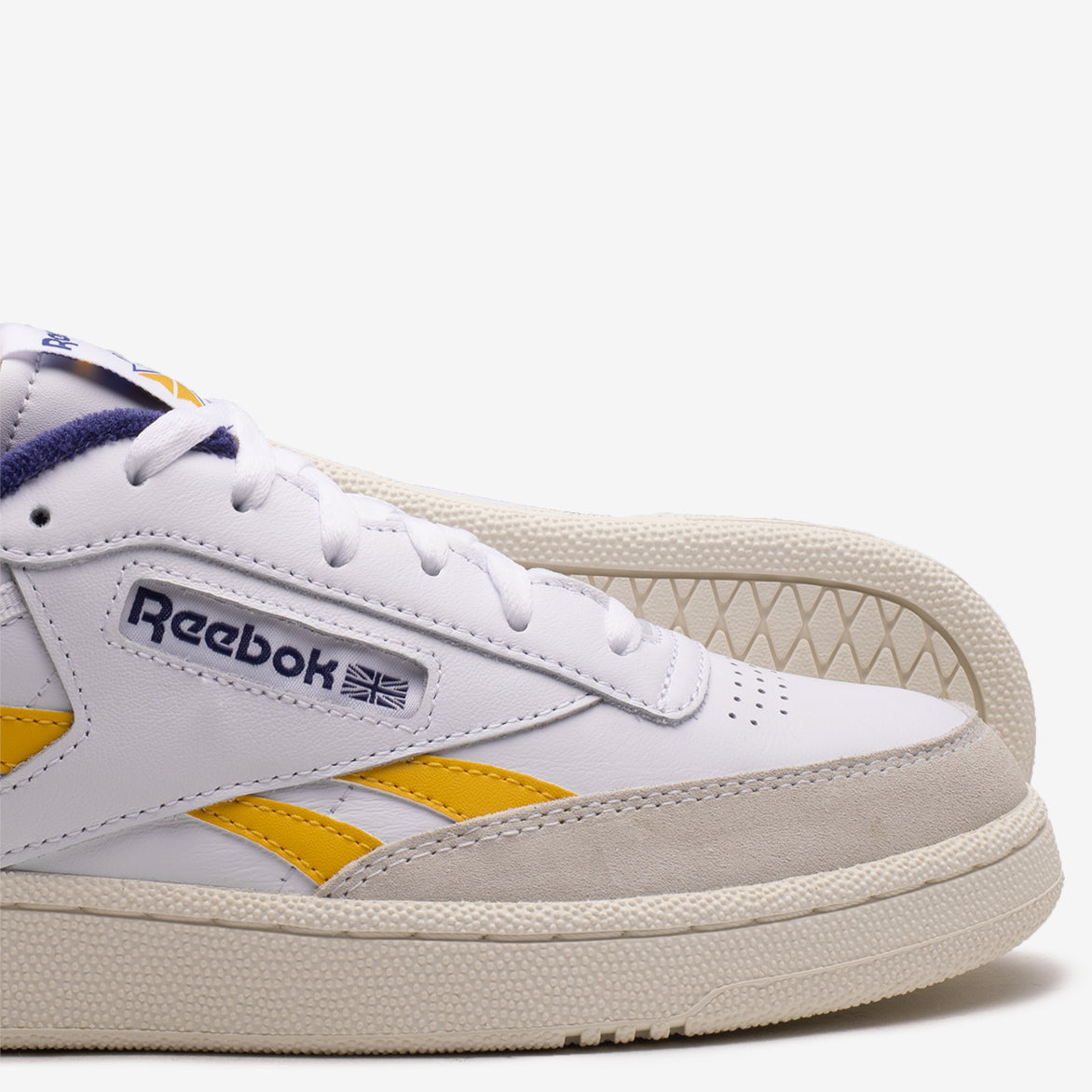 CLUB C Revenge Sneakers - White, Collegiate Gold & Purple - Stylish Comfort for Casual Wear, Gym & Street Fashion