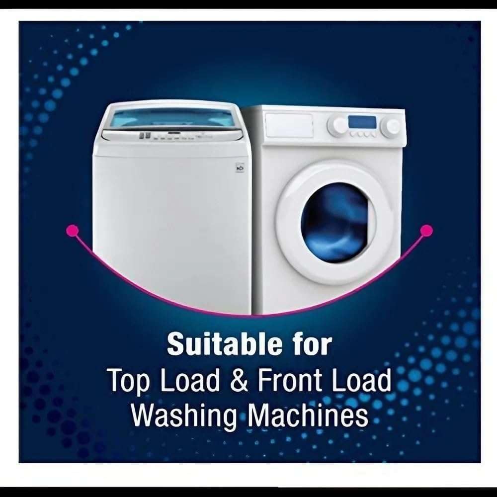 LG, Samsung, Bosch Washing Machine Descale Powder - Compatible with Front Load & Top Load Washers - 100g Drum Cleaner (Pack of 5) - Removes Limescale & Odors - Ideal for Regular Washing Machine Maintenance & Deep Cleaning