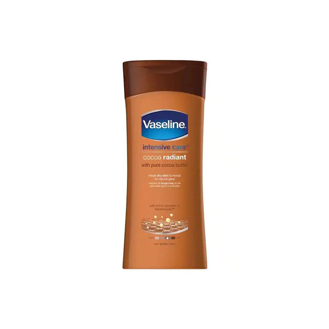Vaseline Intensive Care Cocoa Radiant Body Lotion - Deep Moisturizing & Glowing Skin - Perfect for Dry Skin Care & Daily Hydration - Ideal for Winter Skincare & After Shower Use