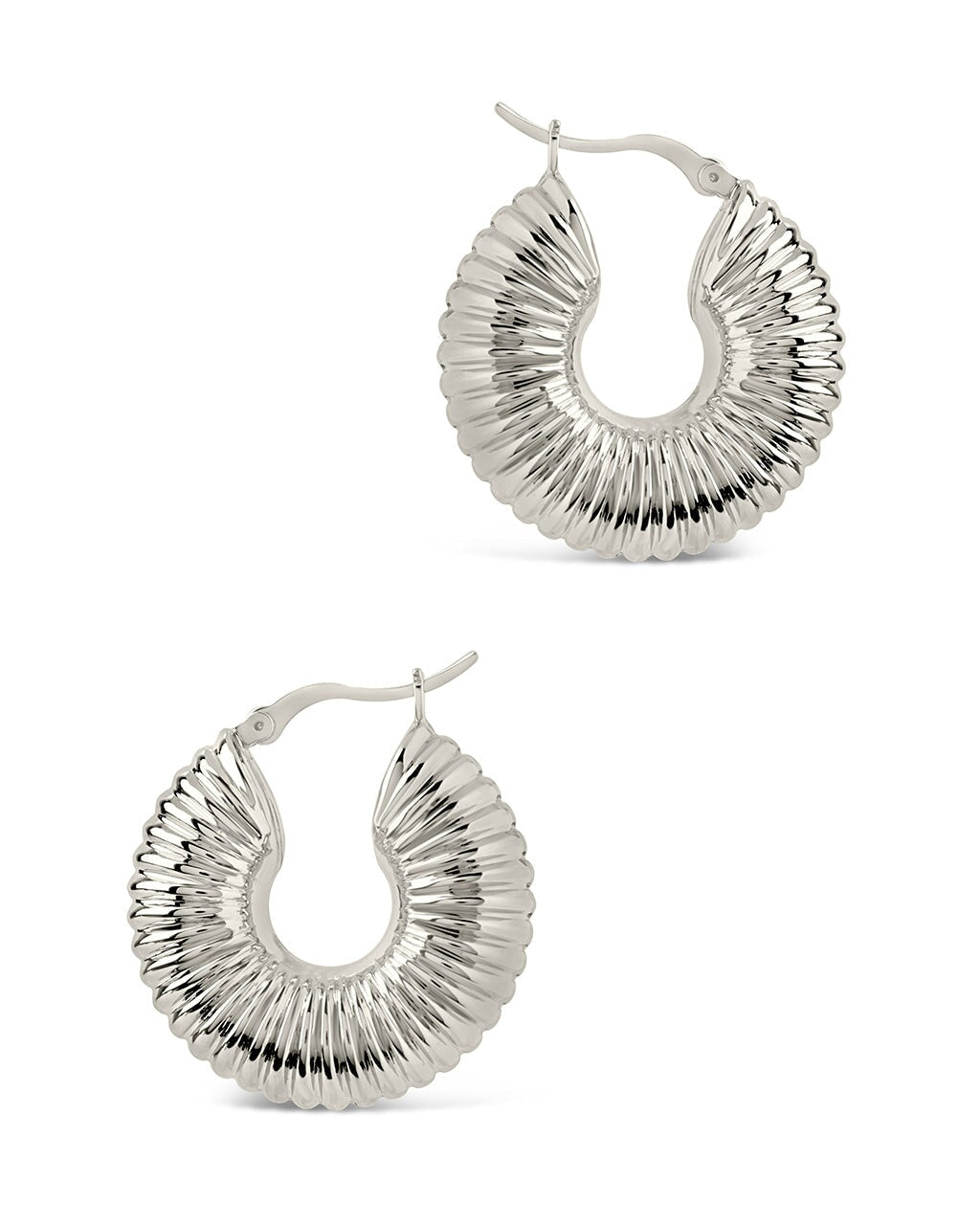 Chic Ribbed Statement Hoop Earrings for Women - Trendy Gold & Silver Hollow Hoops - Perfect for Parties, Date Nights & Everyday Wear