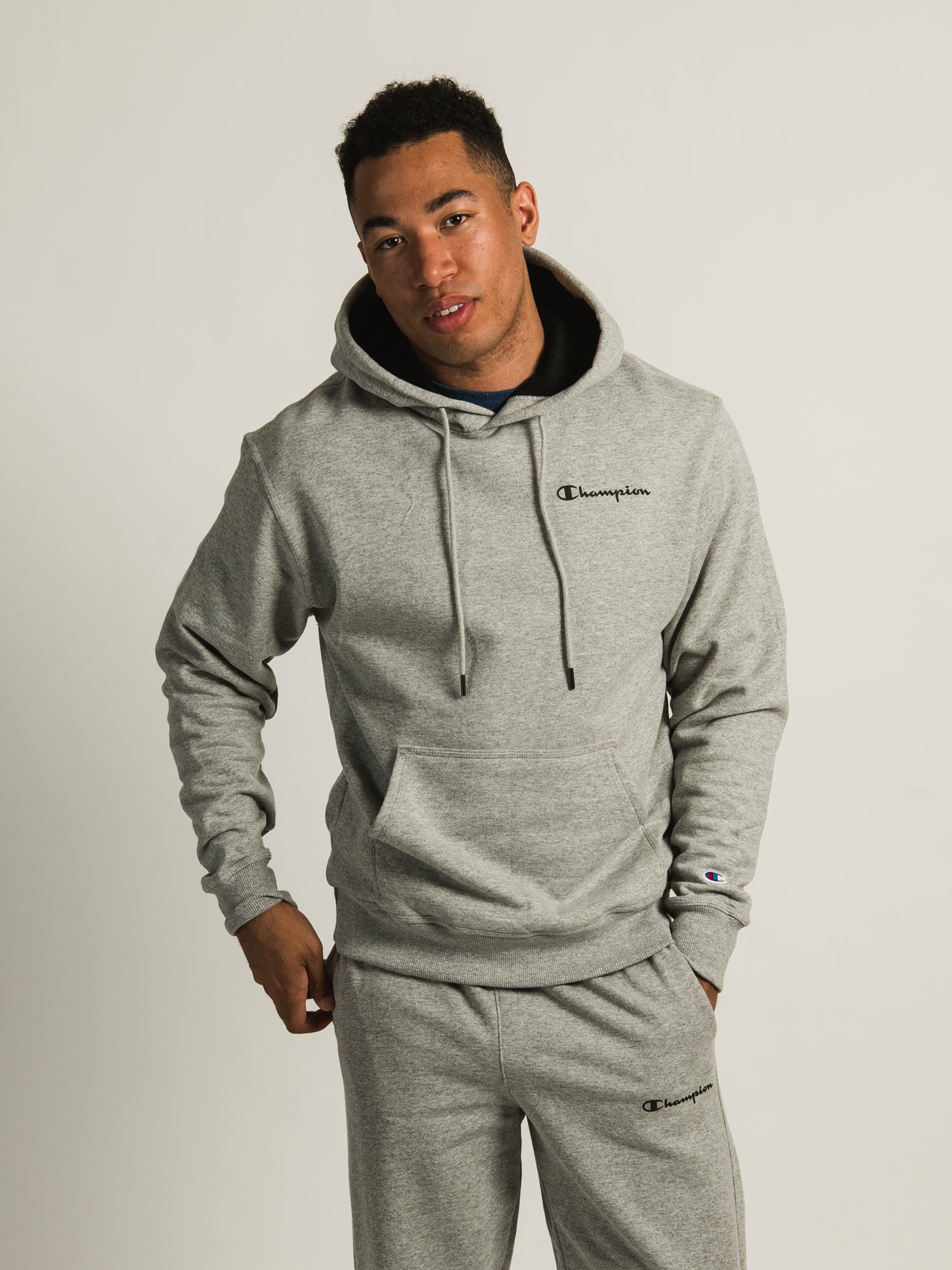 Champion Powerblend Script Hoodie - Soft & Comfortable Pullover Sweatshirt for Men & Women - Perfect for Gym, Running, Casual Wear & Loungewear