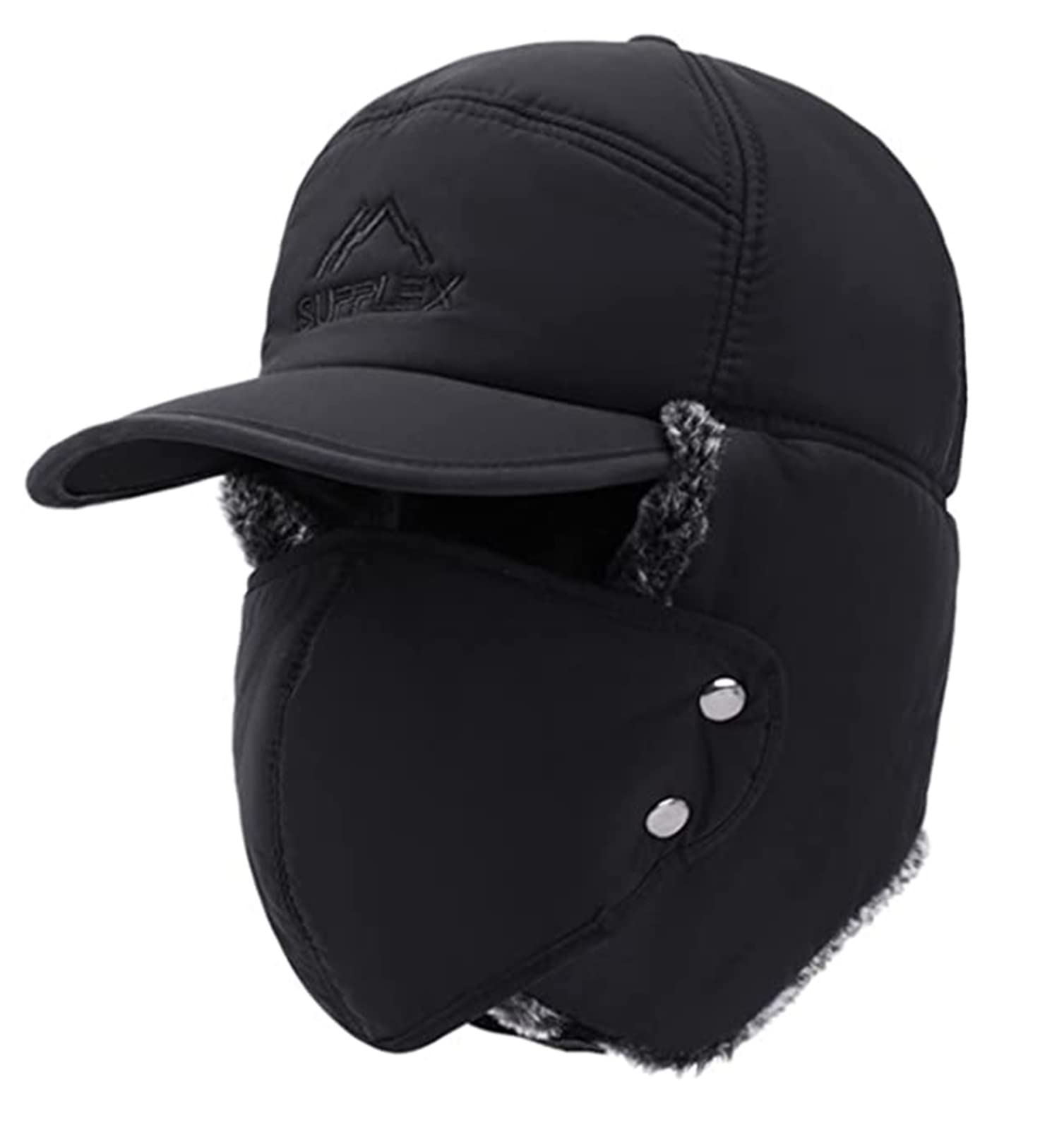Men's Trooper Winter Hat - Warm Baseball Cap with Ear Flaps for Cold Weather - Ideal for Hunting, Skiing, and Outdoor Activities