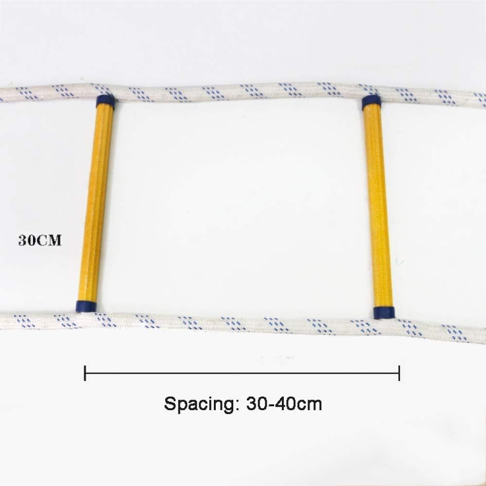 Fire Escape Rope Ladder - 20m Nylon Emergency Fire Ladder for Home Safety, Emergency Evacuation & Wall Maintenance - Perfect for Apartments, Camping & Survival Kits