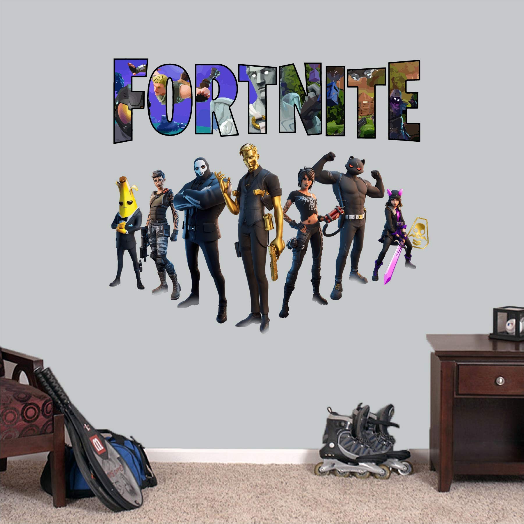 3D Removable Game Decal Stickers - Colorful Wall Stickers for Gamer Room Decor - Boys & Girls Bedroom Wall Art - Perfect for Gaming Setups & Kids Room Decoration