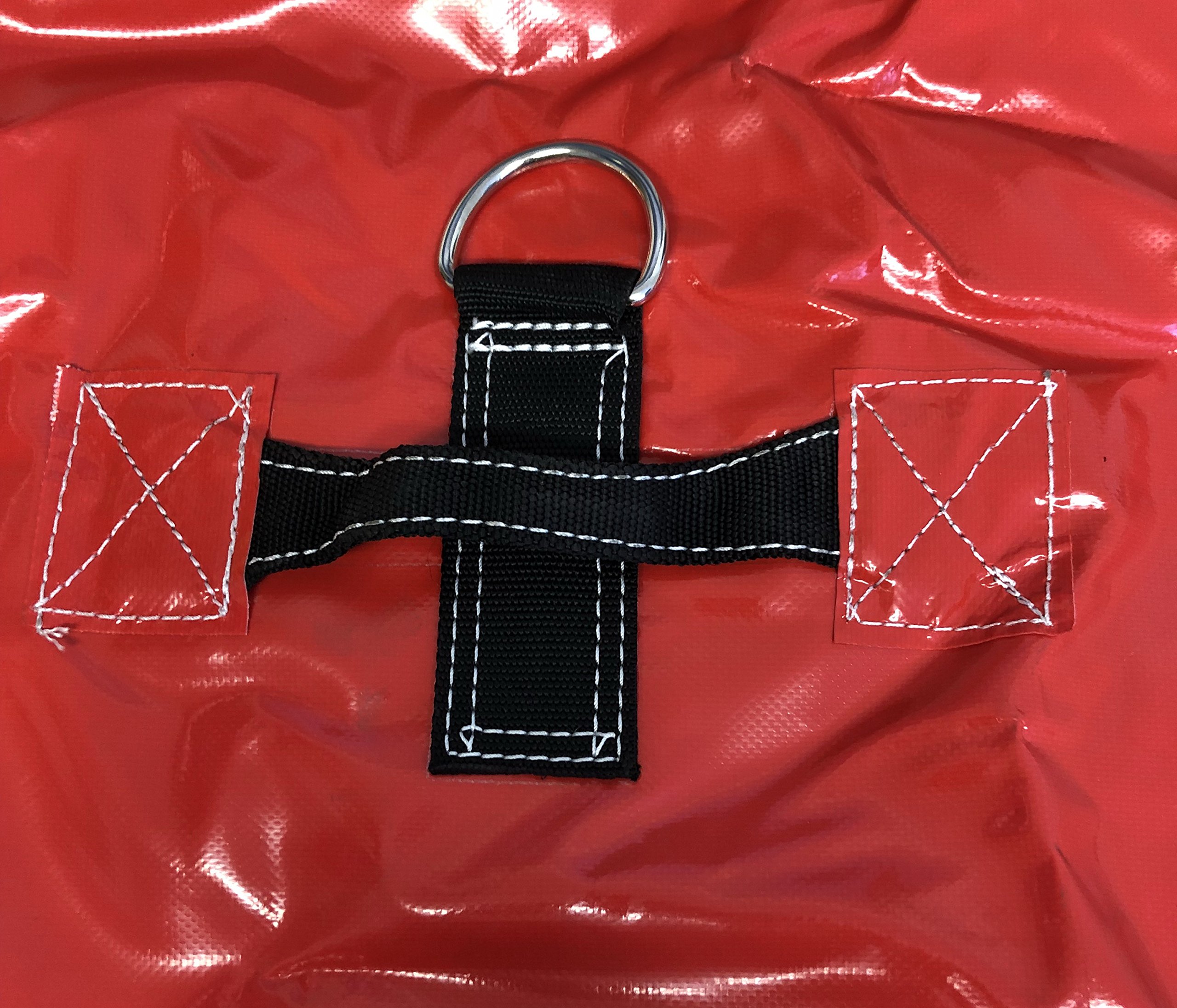 Heavy Duty Vinyl Sand Bags - 10 Pack Red Anchors for Inflatables, Bounce Houses, Tents & Outdoor Events | Weatherproof Support for Yard Games, Canopies & Temporary Structures