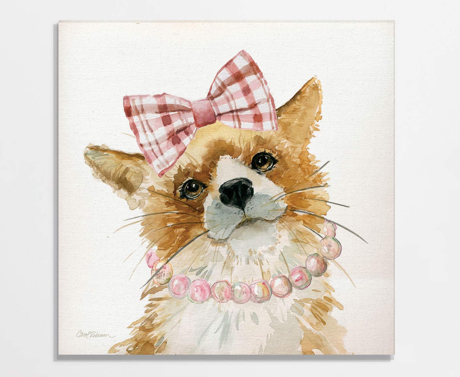 Glamour Girls Fox Animal Wall Art Decor - 16x16 Inch Nursery, Kids Room & Playroom Decor - Perfect for Baby Shower Gifts & Children's Bedroom