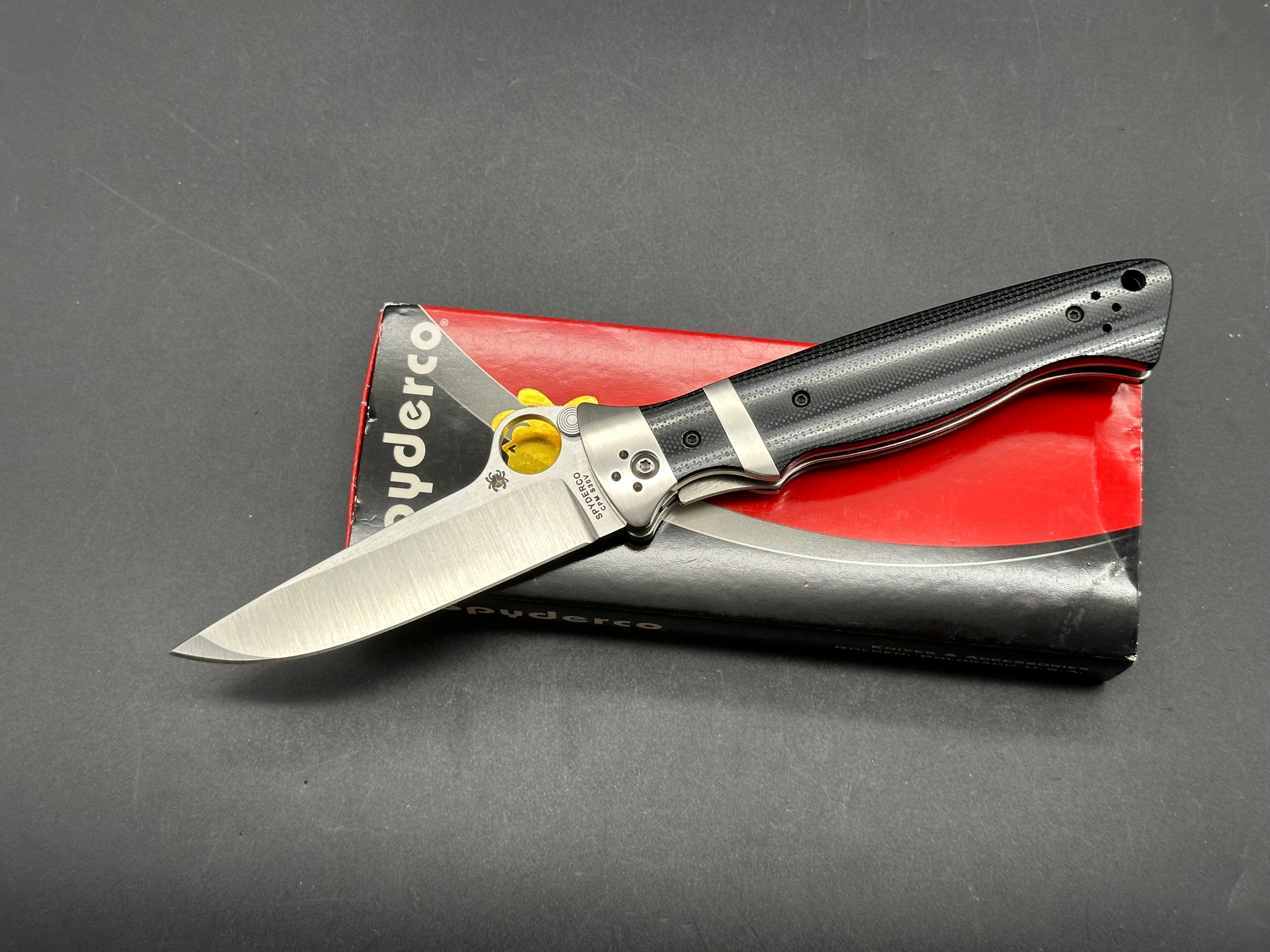 Spyderco Vallotton Sub Hilt Folding Knife - Premium EDC Pocket Knife for Outdoor, Camping & Survival Use