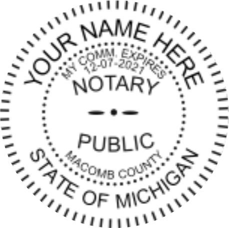 Michigan Notary Stamp & Seal Embosser Combo - Self Inking Notary Supplies for Legal Documents, Contracts & Certificates - Perfect for Notaries, Law Offices & Business Professionals