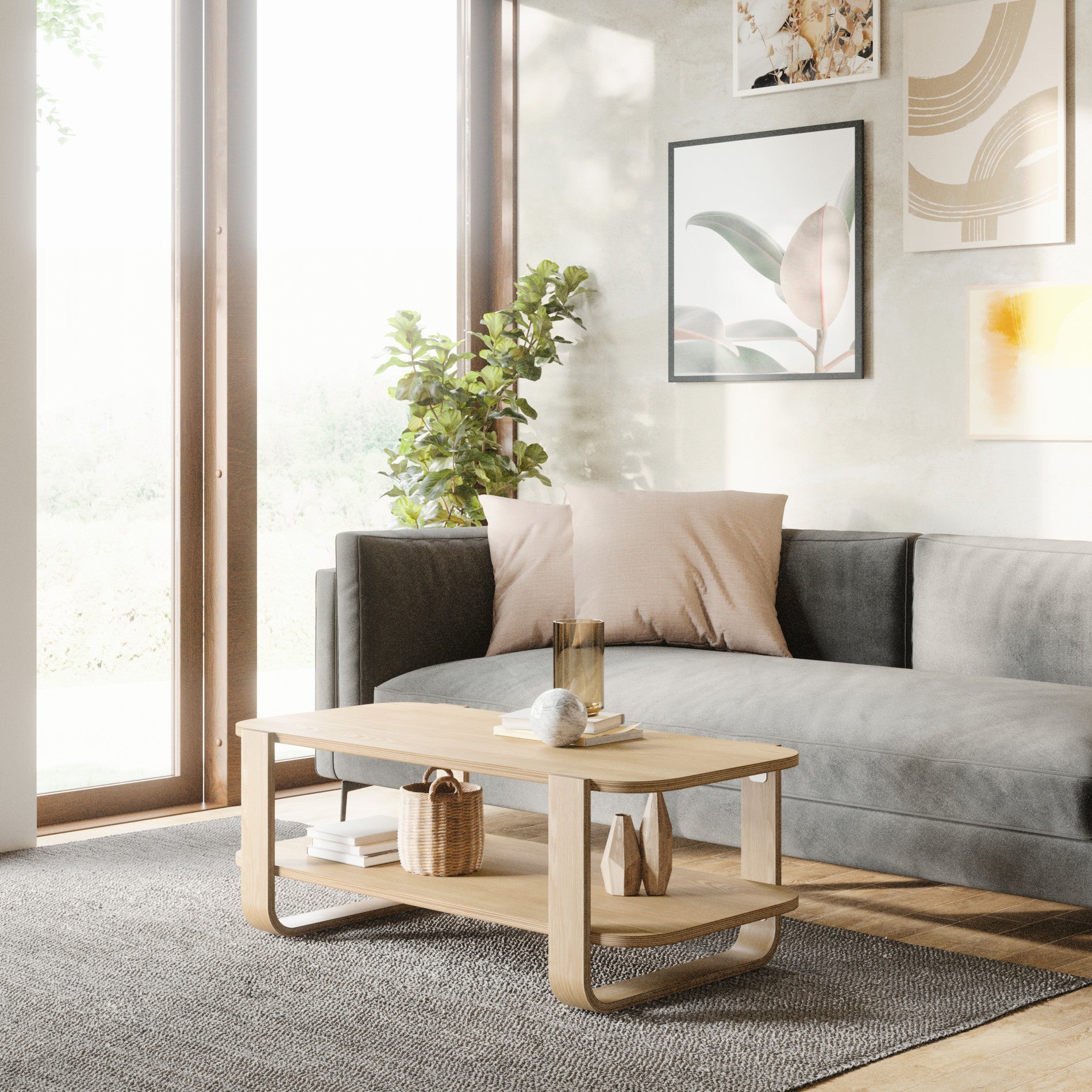 Bellwood Coffee Table - Modern Wooden Living Room Furniture for Home Decor | Perfect for Living Room, Lounge & Office Spaces