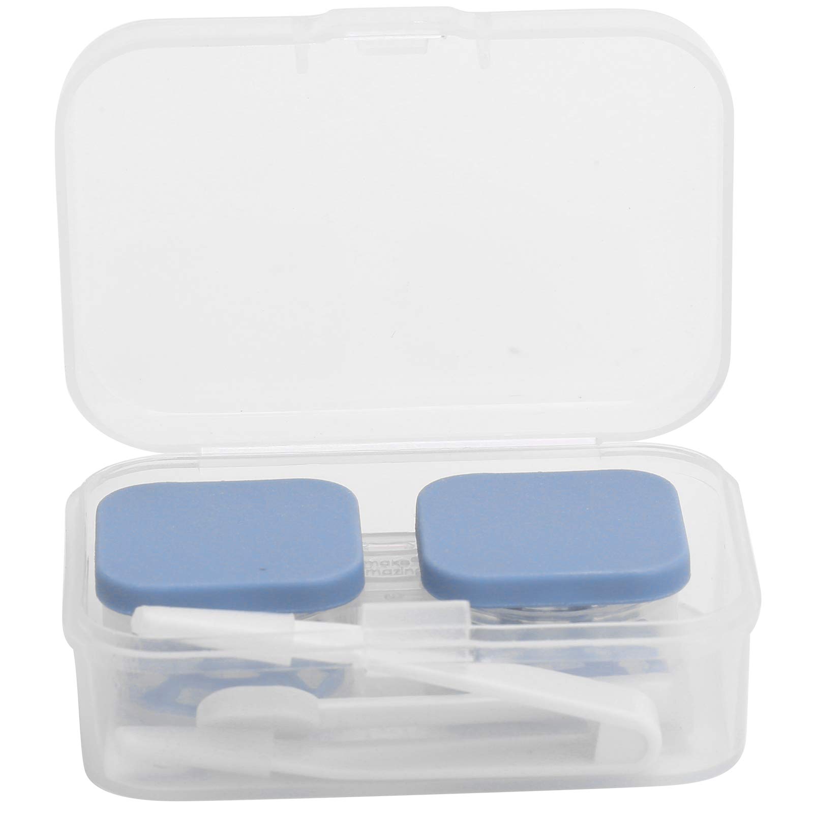 Portable Plastic Contact Lens Case - Travel Storage Organizer for Cosmetic Lenses | Home & Gift Use | Ink Blue | Perfect for Travel, Gym & Daily Storage