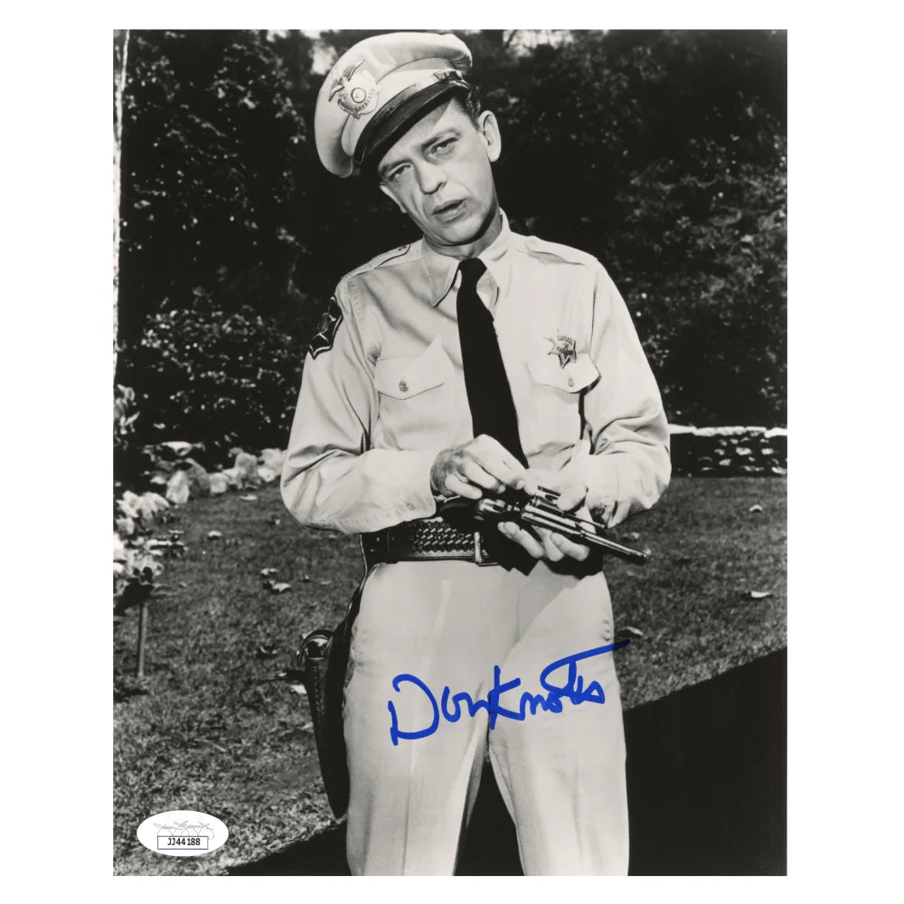 Don Knotts Autographed Andy Griffith Show 8x10 Photo - Barney Fife Memorabilia with JSA COA - Perfect for TV Show Collectors & Classic Comedy Fans