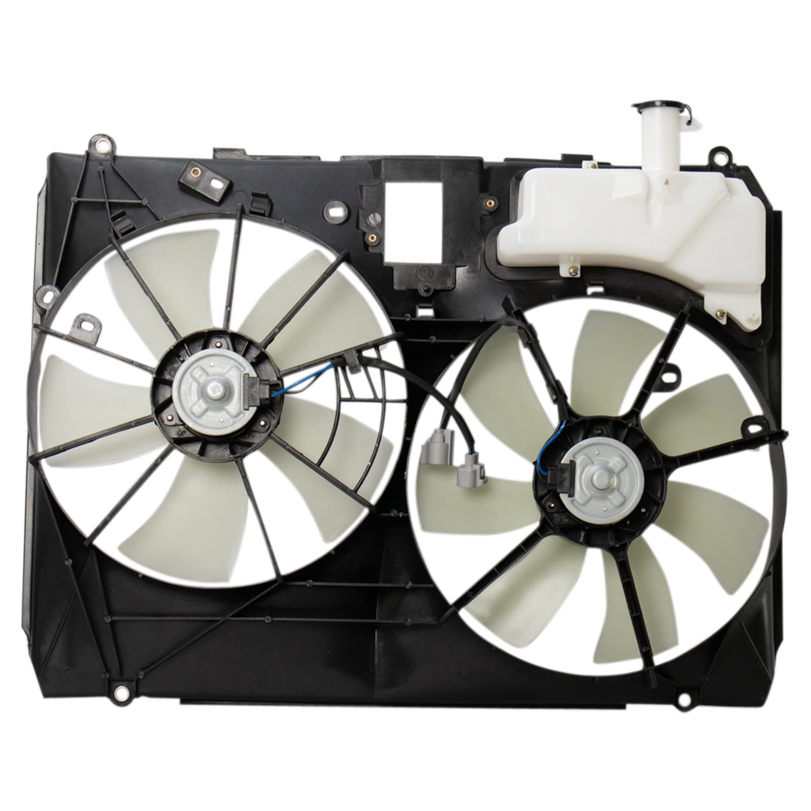 TRQ Radiator Dual Cooling Fan Assembly Compatible with 2004-2005 Toyota Sienna 3.3L V6 - TO3115135 - High Performance Cooling System for Overheating Prevention & Engine Protection
