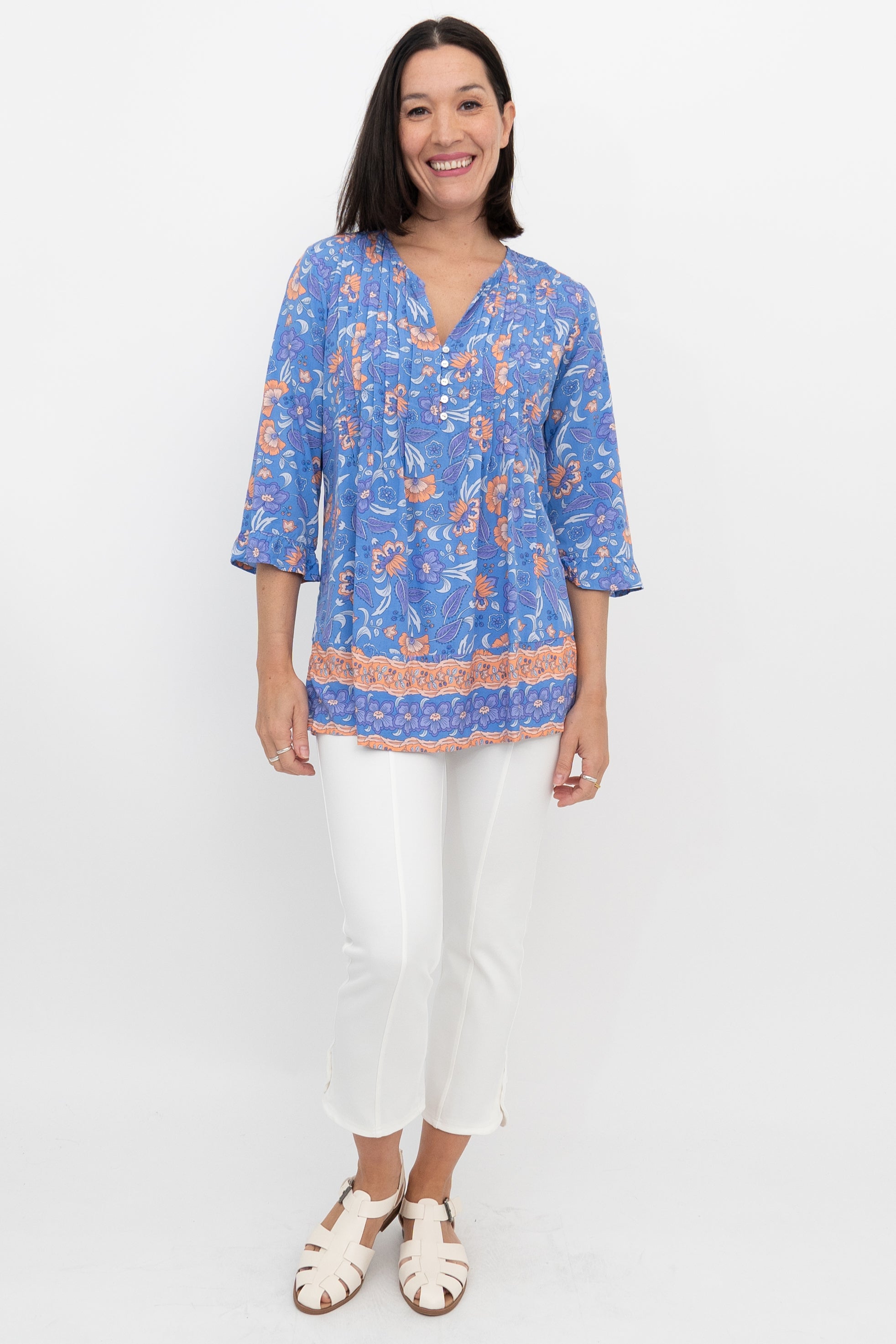 Elegant Aster Blouse Floral Print - Women's Fashion Tops for Spring & Summer | Perfect for Garden Parties, Date Nights & Office Wear