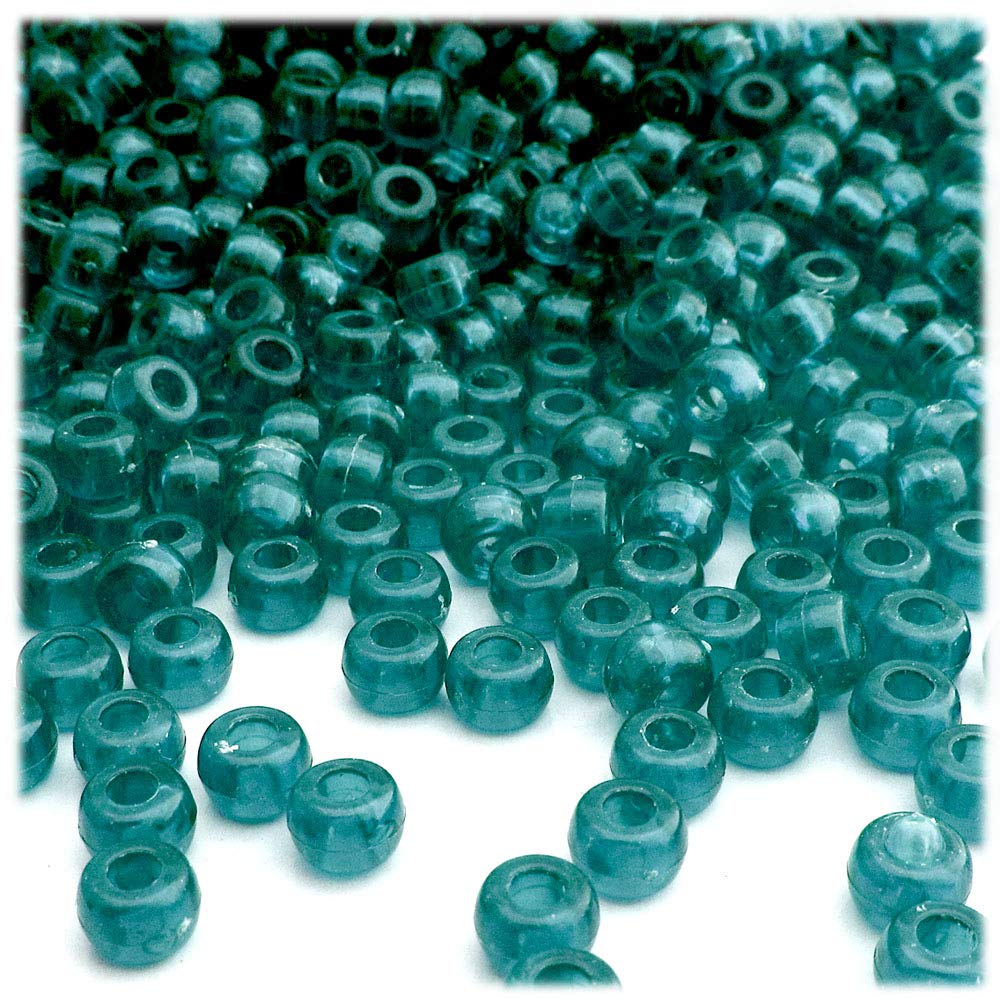 1000pcs 6x9mm Fuchsia Plastic Round Transparent Pony Beads for Jewelry Making, DIY Crafts, and Kids Projects - The Crafts Outlet
