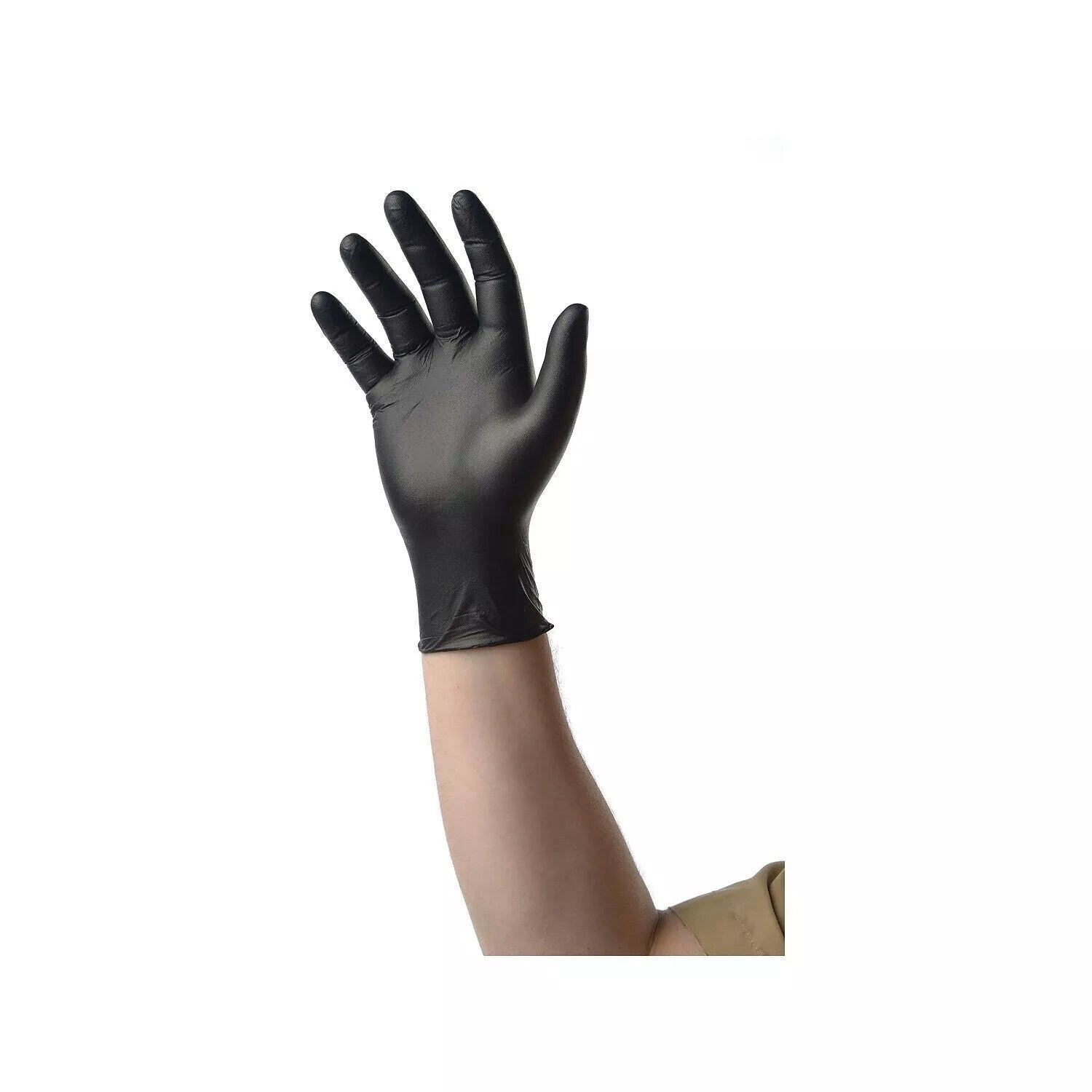 AMBITEX® N200 Series Powder-Free Nitrile Gloves - Small, Black, 100/Box - Ideal for Medical, Dental, Laboratory & Food Handling Safety