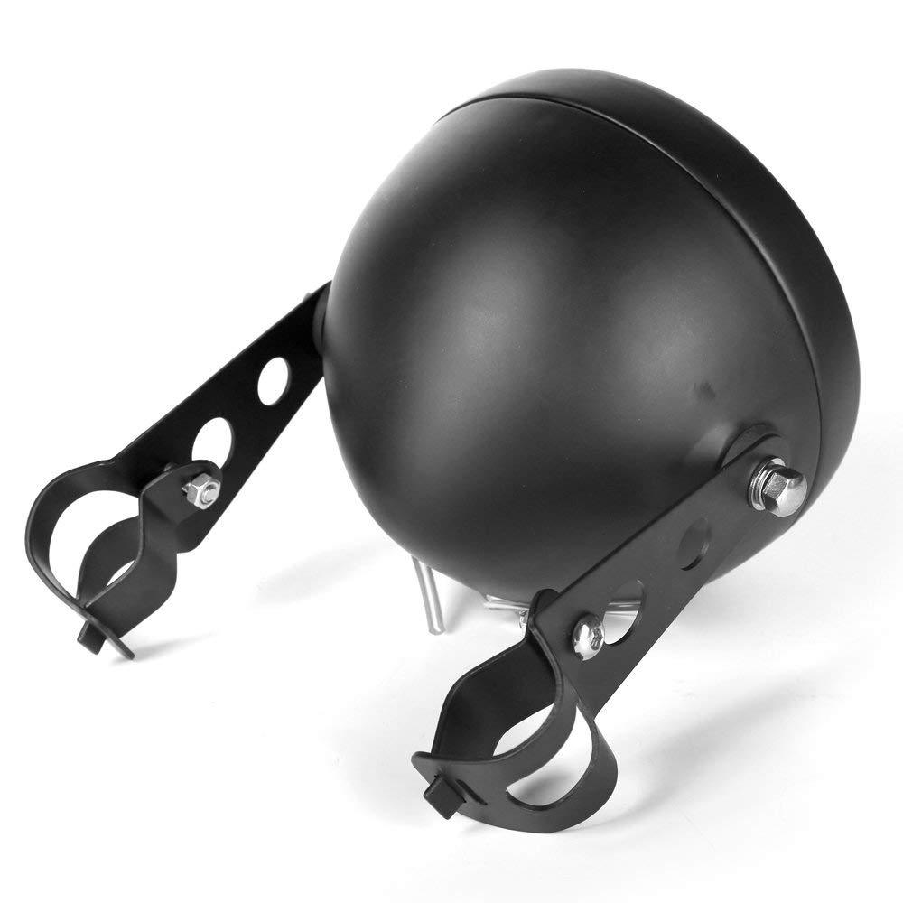 Eagle Lights 5 3/4 Inch Meteor Motorcycle Headlight Bucket Housing - Compatible with 32MM to 40MM Fork Tubes - Perfect for Harley, Honda, Yamaha & Cruiser Bike Upgrades